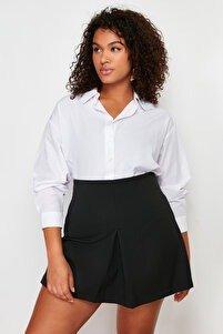 Black Detailed Short Skirt, , large image number 4