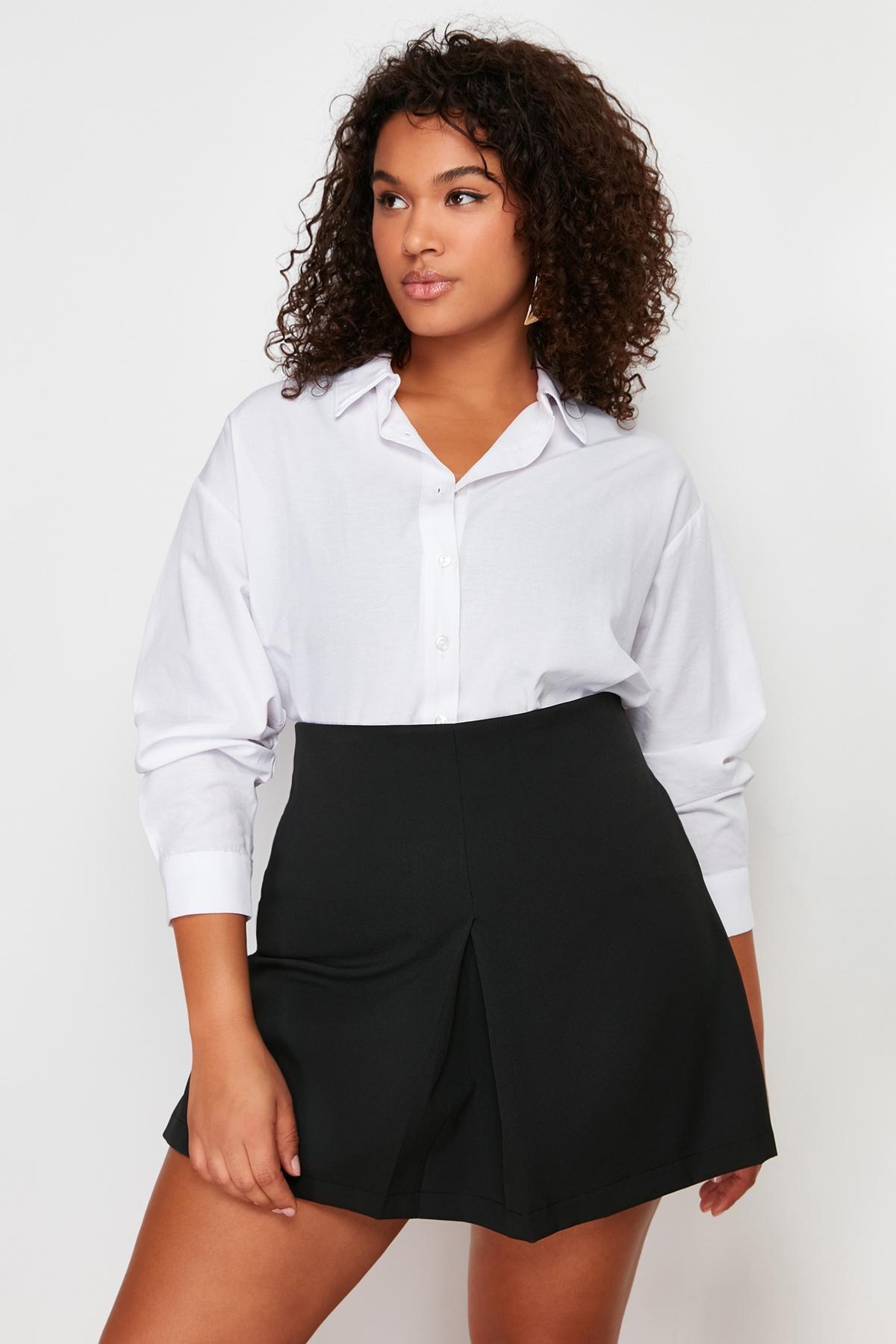 Black Detailed Short Skirt, , large image number 5