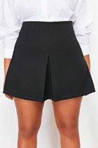 Black Detailed Short Skirt, , large image number 6