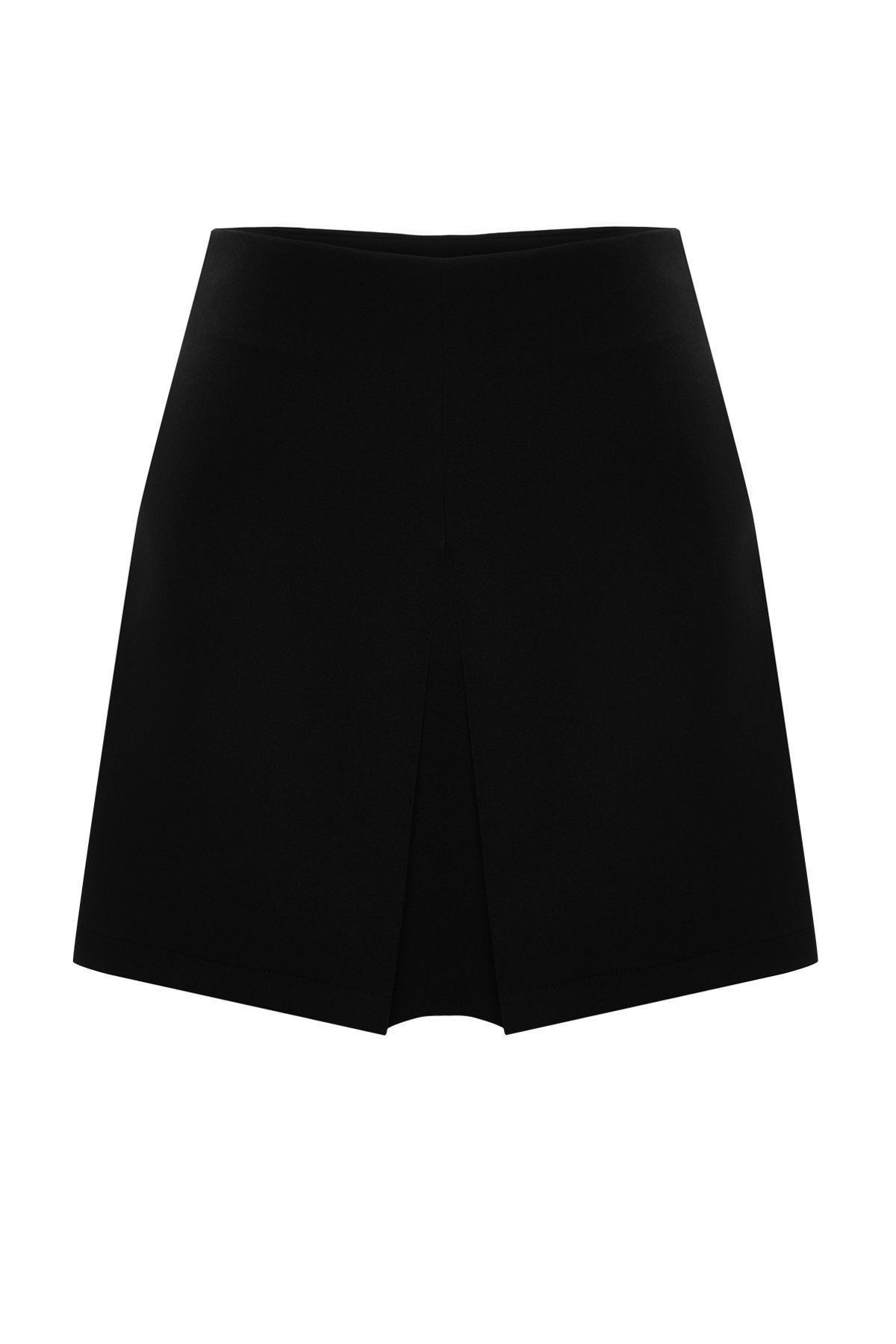 Black Detailed Short Skirt, , large image number 12