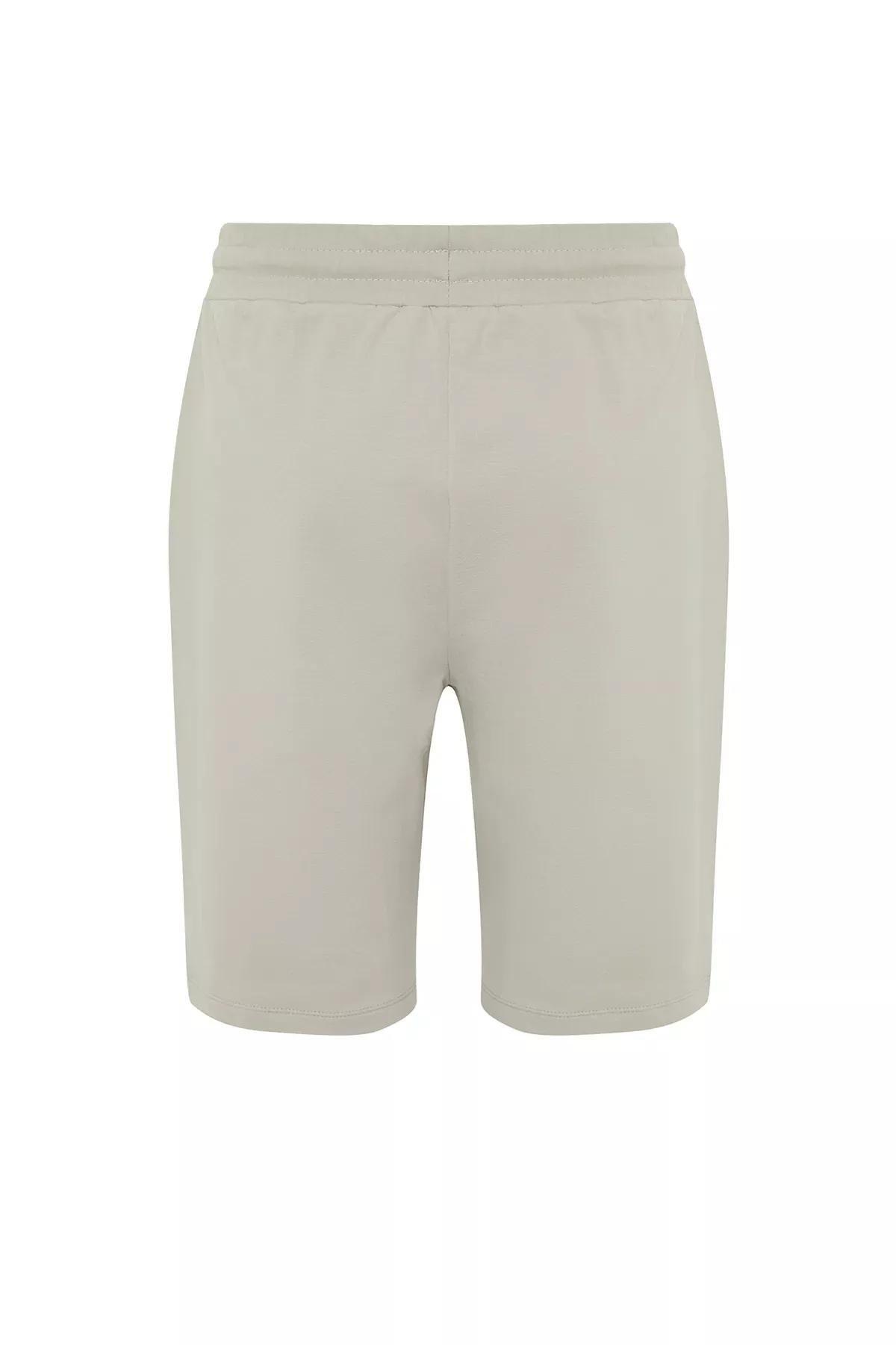 Grey Limited Edition Knitwear Shorts, STONE, large image number 7