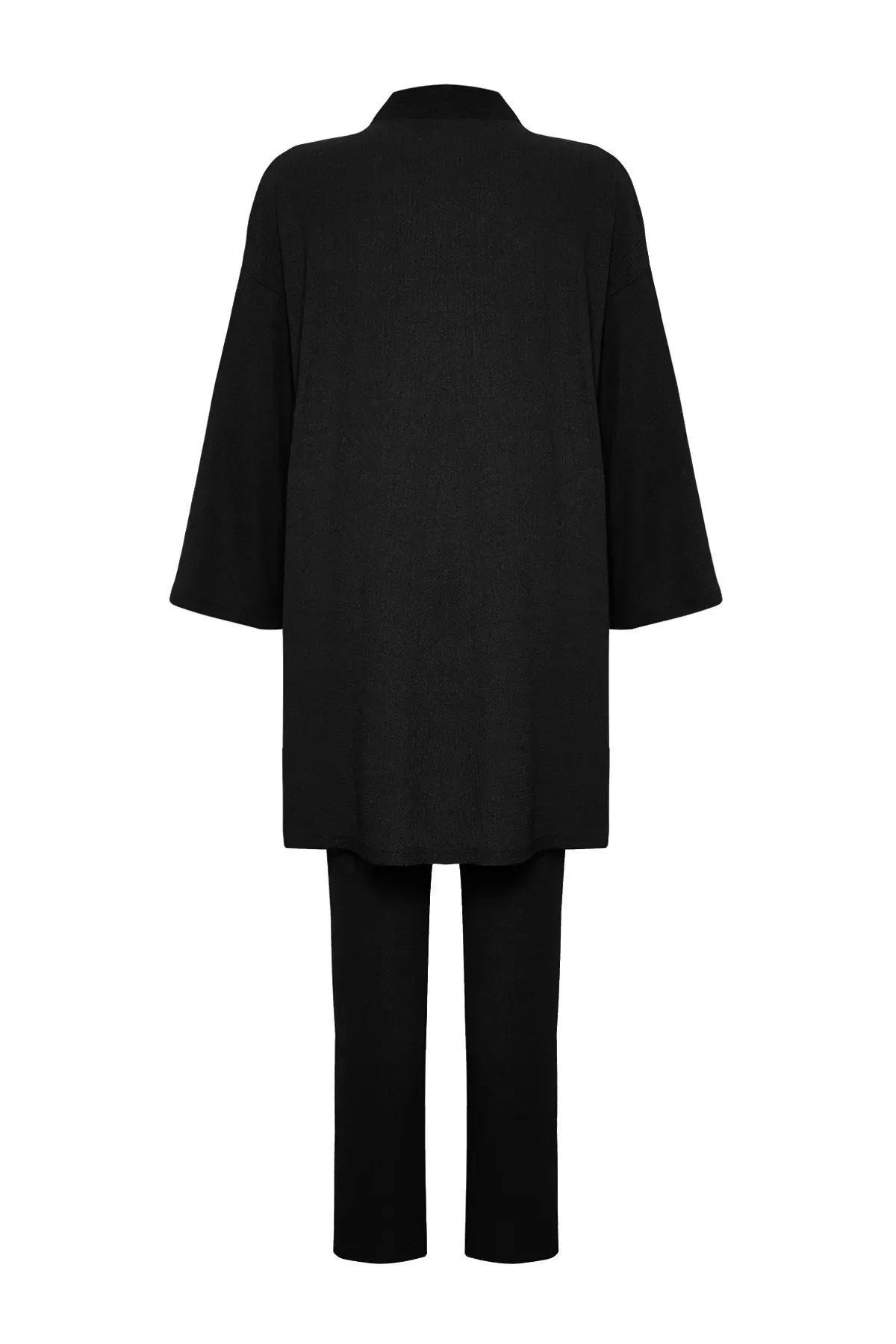 Black Knitted Co-Ord Set, BLACK, large image number 6