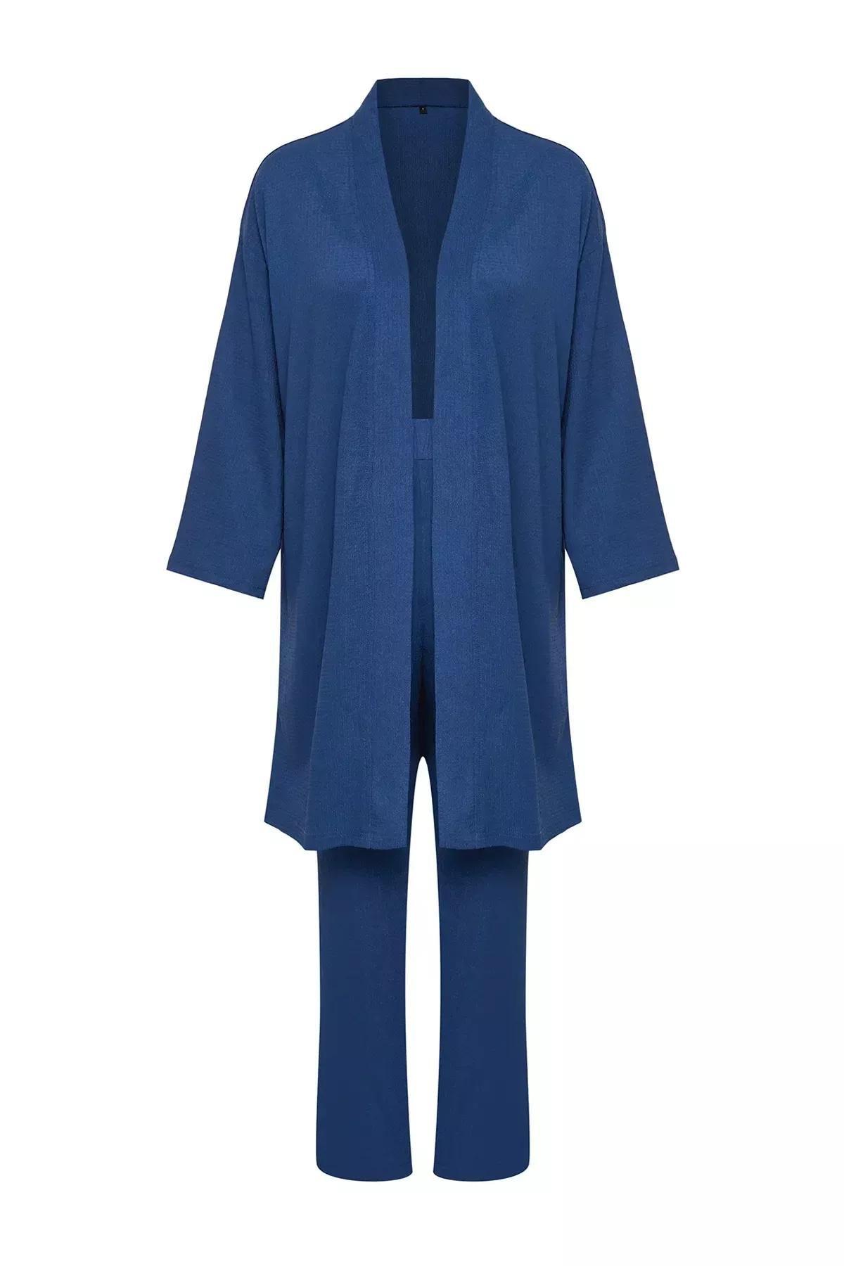 Blue Turnip Kimono Trousers Two Piece Set, , large image number 5