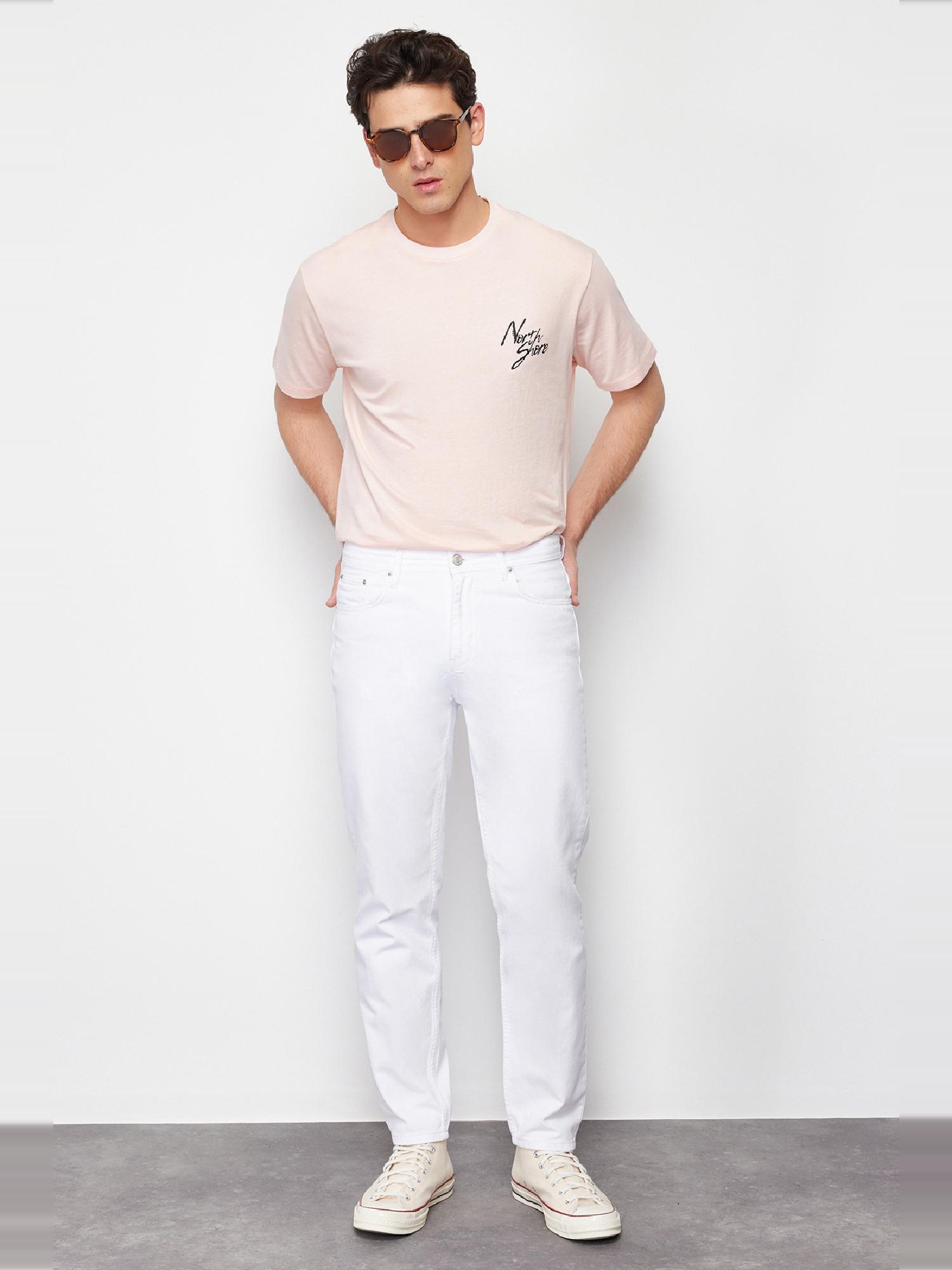 White Relax Fit Jeans Denim Trousers TMNSS24JE00014, single, , large image number 1