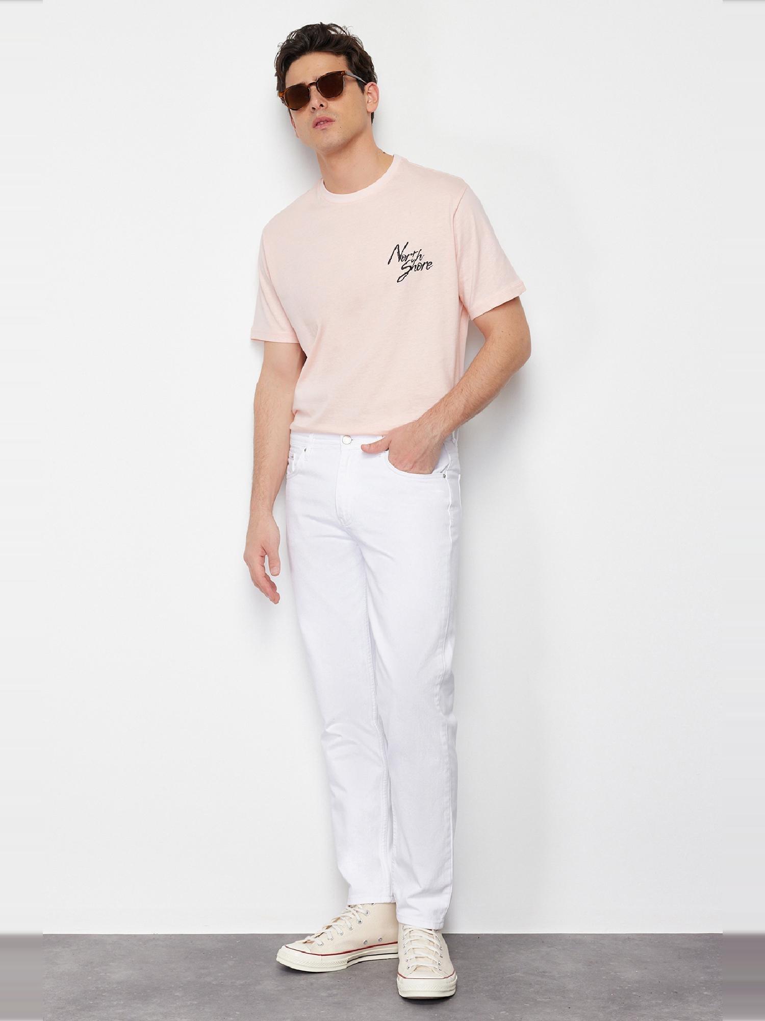 White Relax Fit Jeans Denim Trousers TMNSS24JE00014, single, , large image number 3