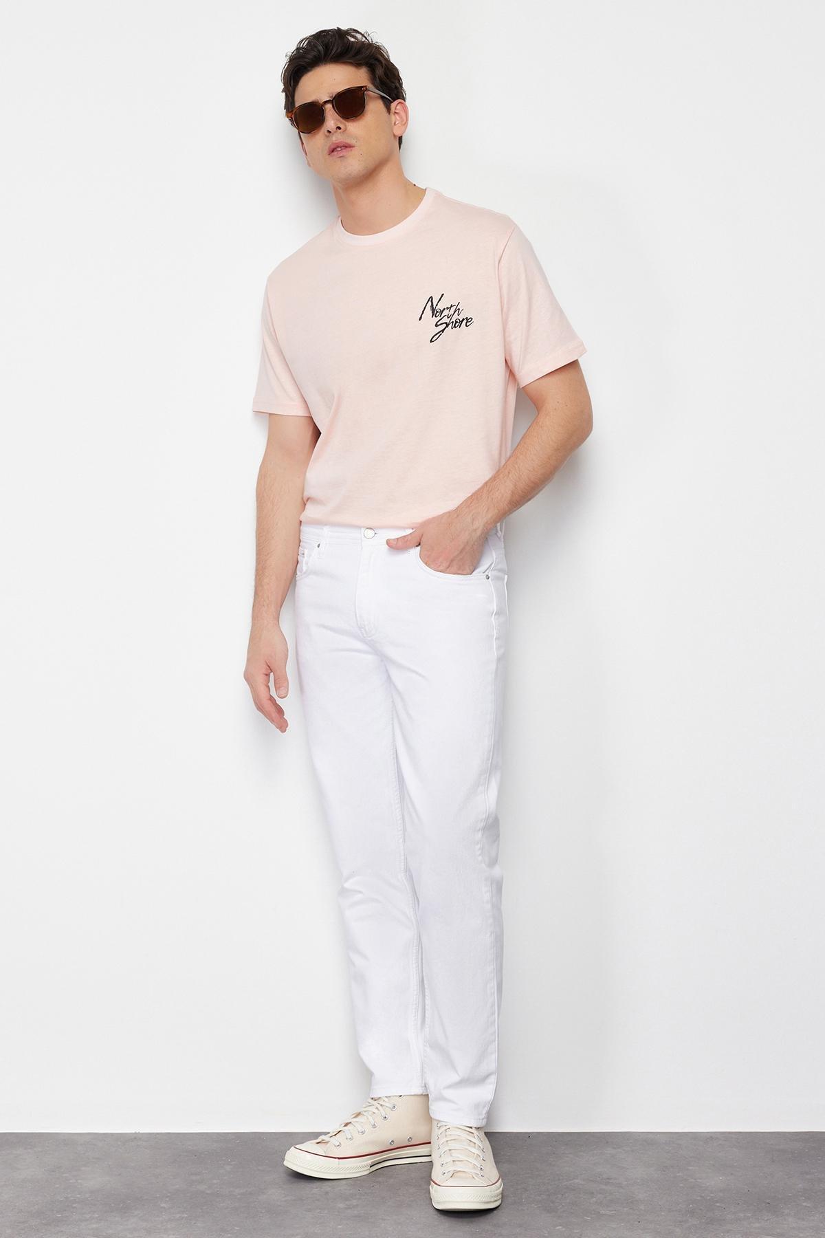 White Relax Fit Jeans Denim Trousers TMNSS24JE00014, single, , large image number 4