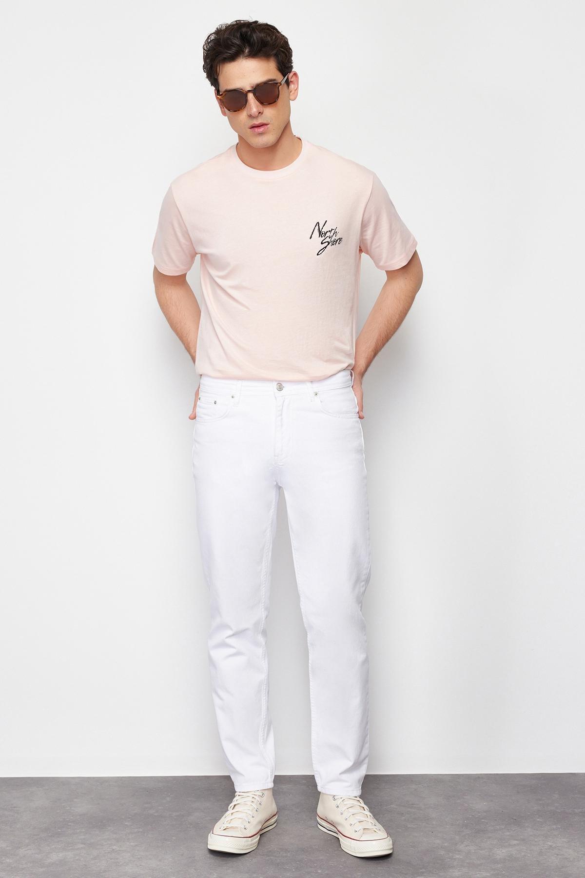 White Relax Fit Jeans Denim Trousers TMNSS24JE00014, single, , large image number 5