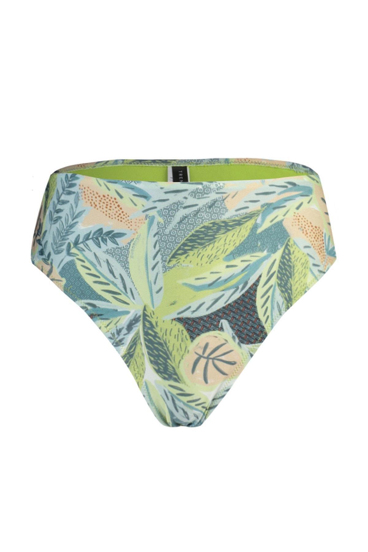 Trendyol - Multicolour Tropical Bikini Bottom