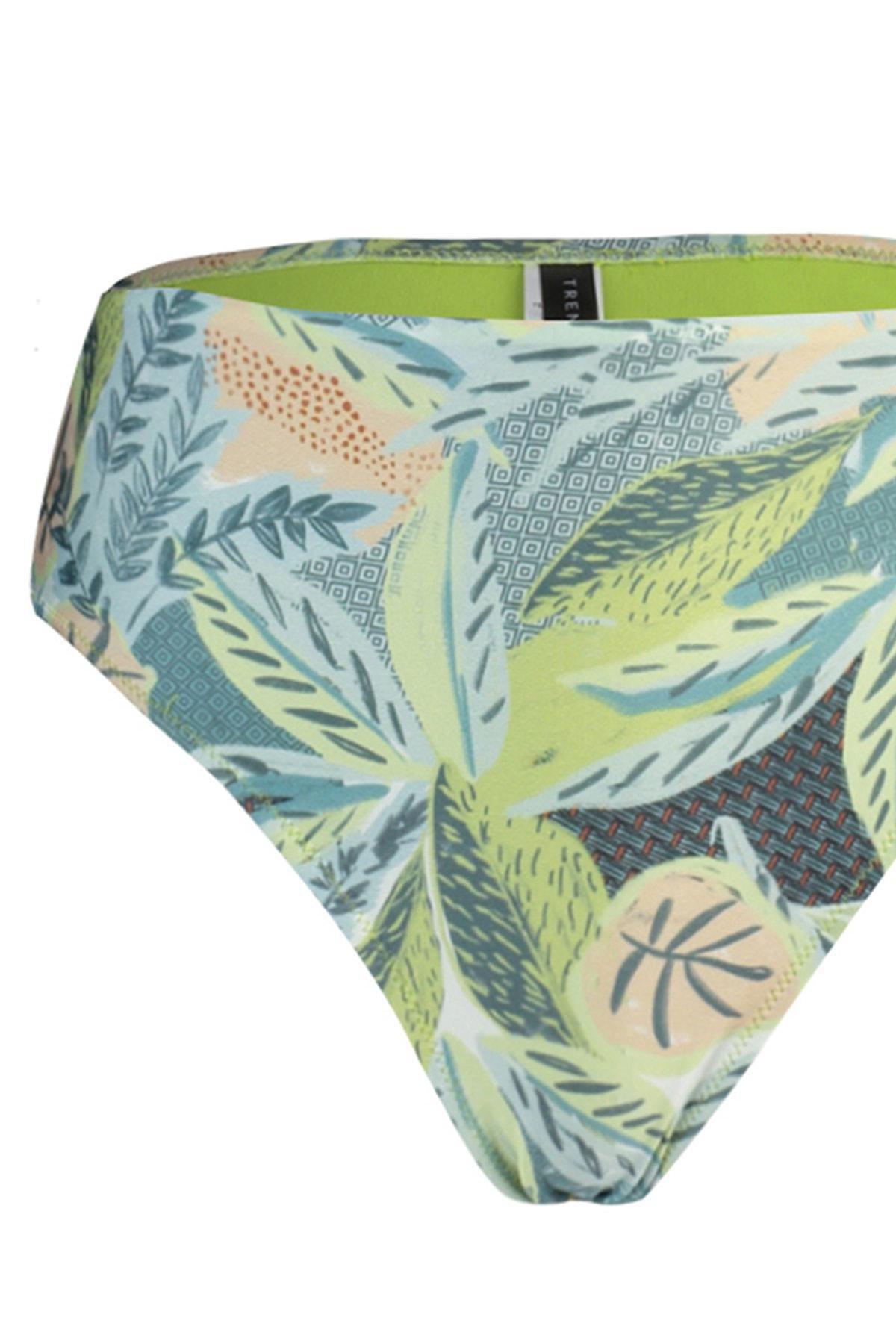 Trendyol - Multicolour Tropical Bikini Bottom