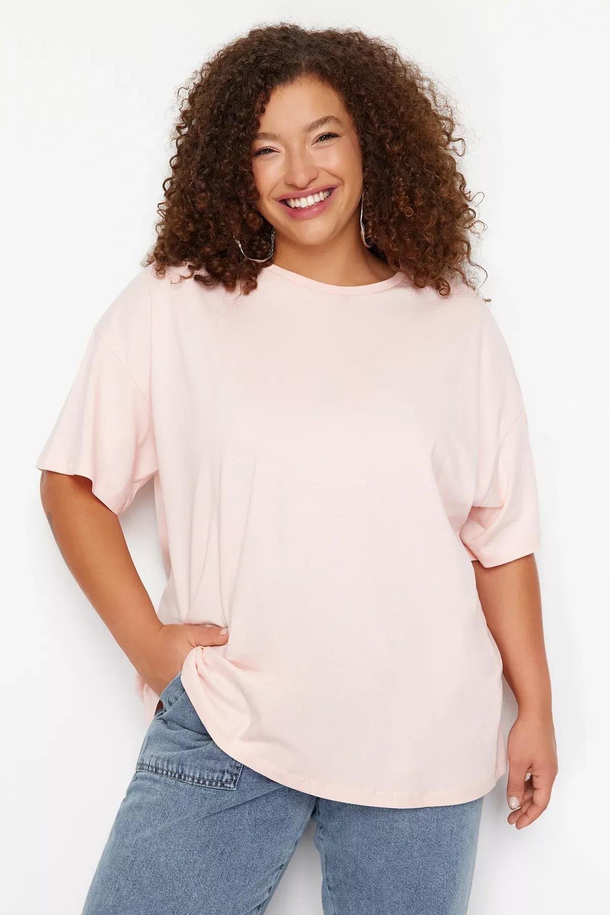 Pink Cotton Printed T-Shirt, LIGHT PINK, large image number 0