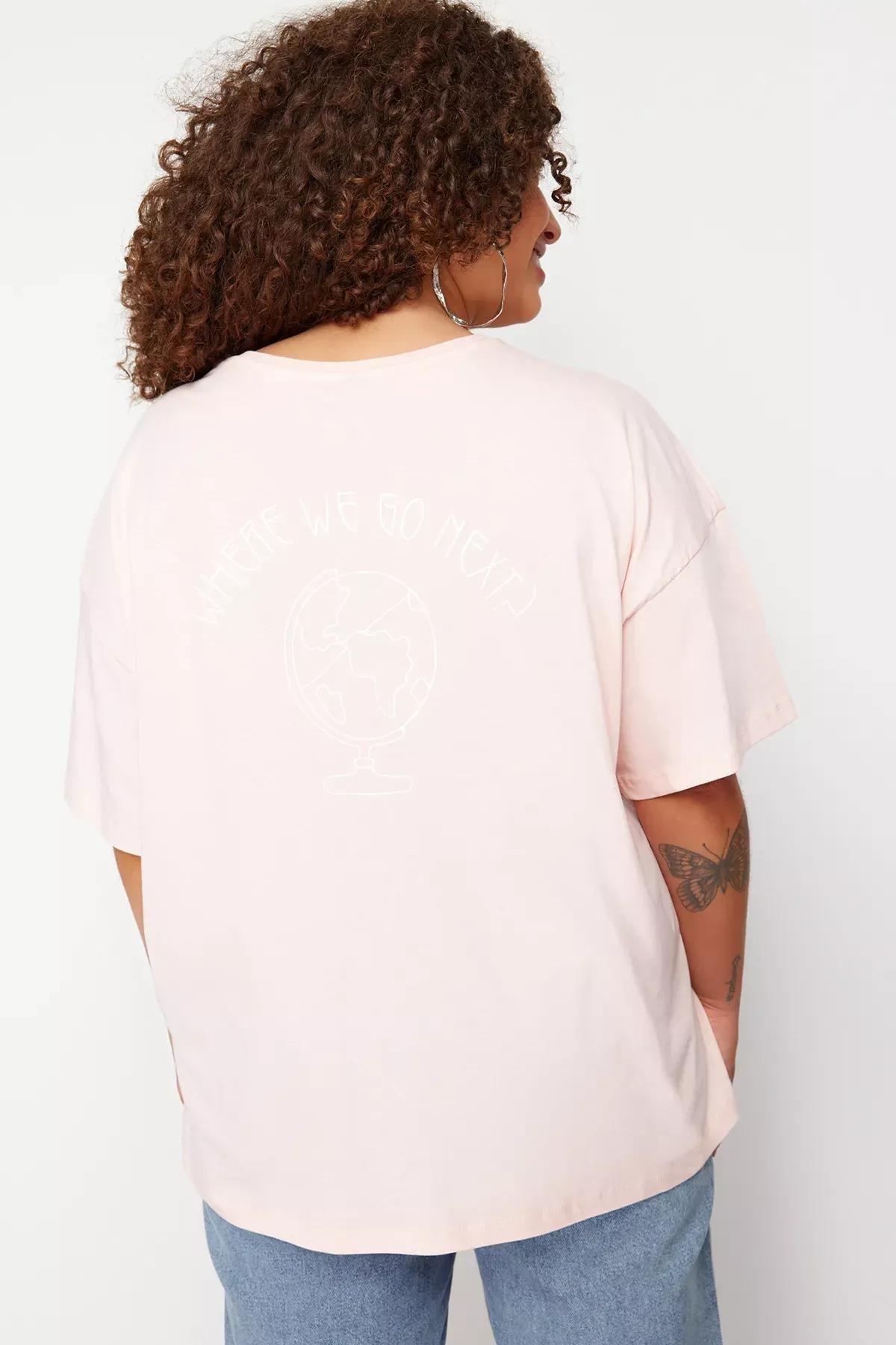 Pink Cotton Printed T-Shirt, LIGHT PINK, large image number 3
