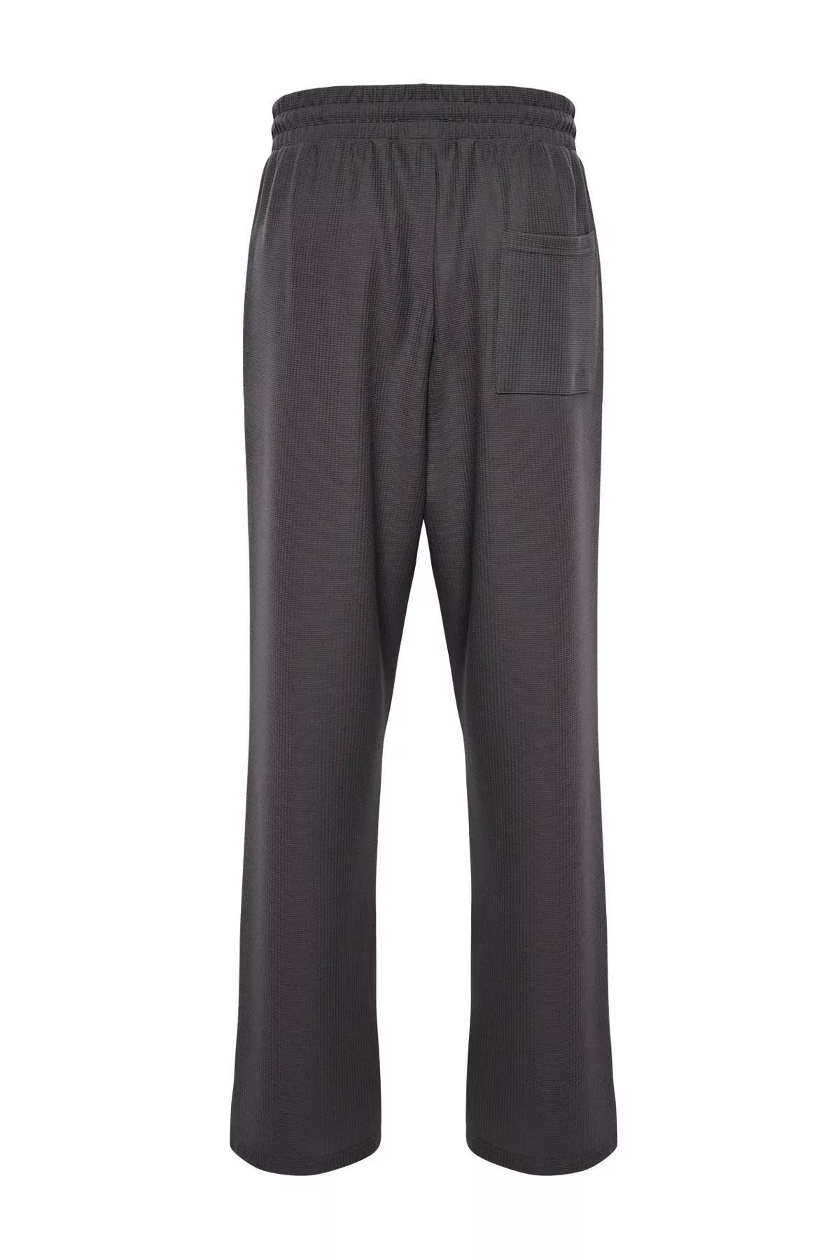 Grey Oversize Wide Leg Sweatpants, Anthracite, large image number 6