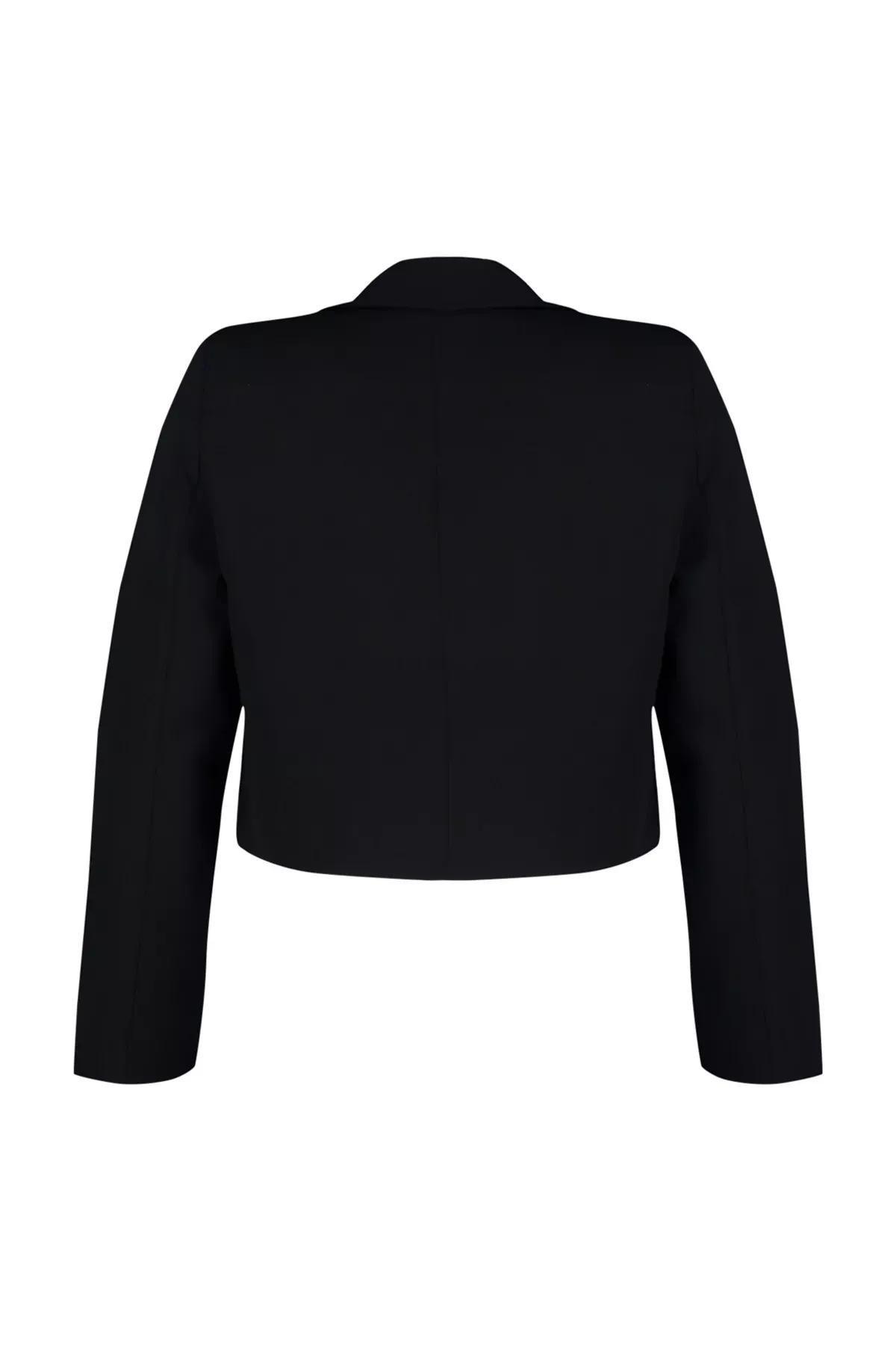 Black Blazer Woven Jacket, , large image number 6