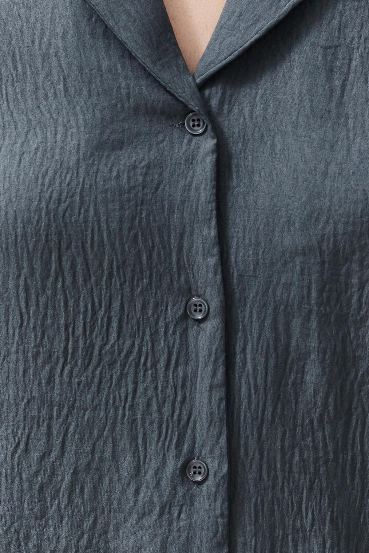 Anthracite Back Star and Moon Printed Satin Woven Pajamas Set, , large image number 2