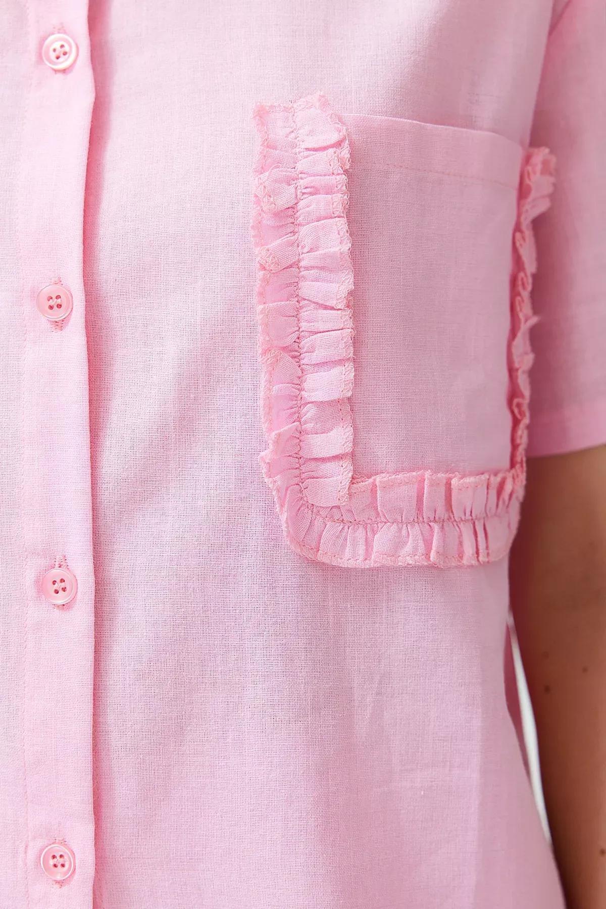 Pink Pocket Pyjamas Set, Pink, large image number 3