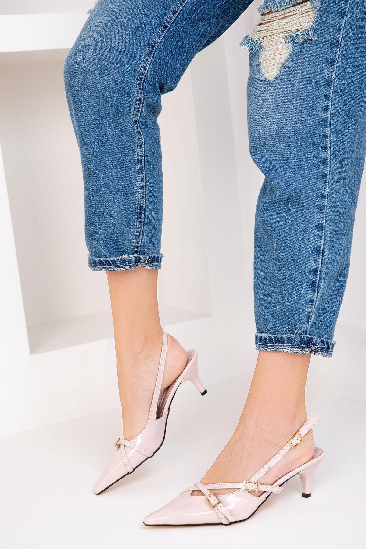 Beige Patent Leather Classic Shoes, C101_3326, large image number 1