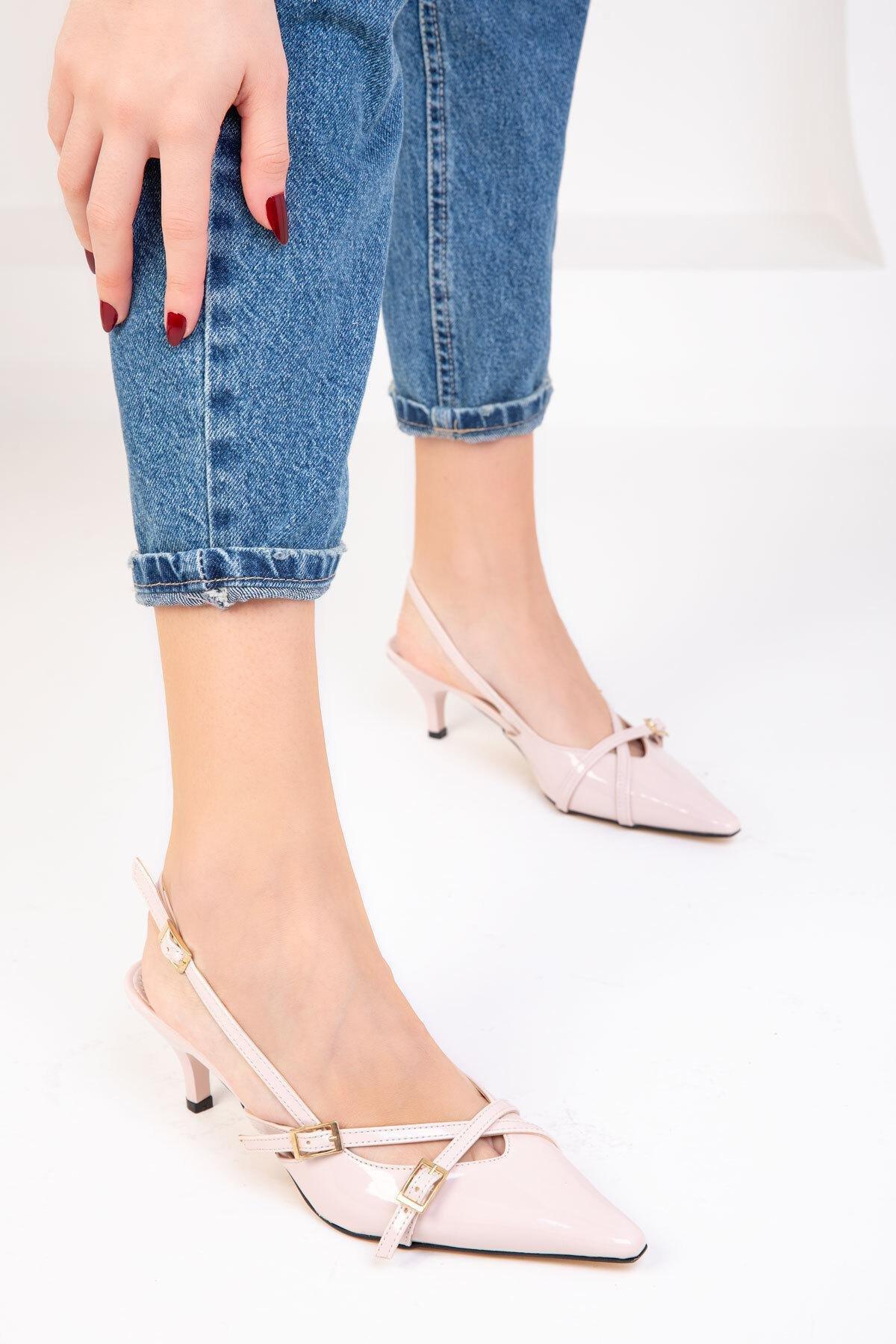 Beige Patent Leather Classic Shoes, C101_3326, large image number 4