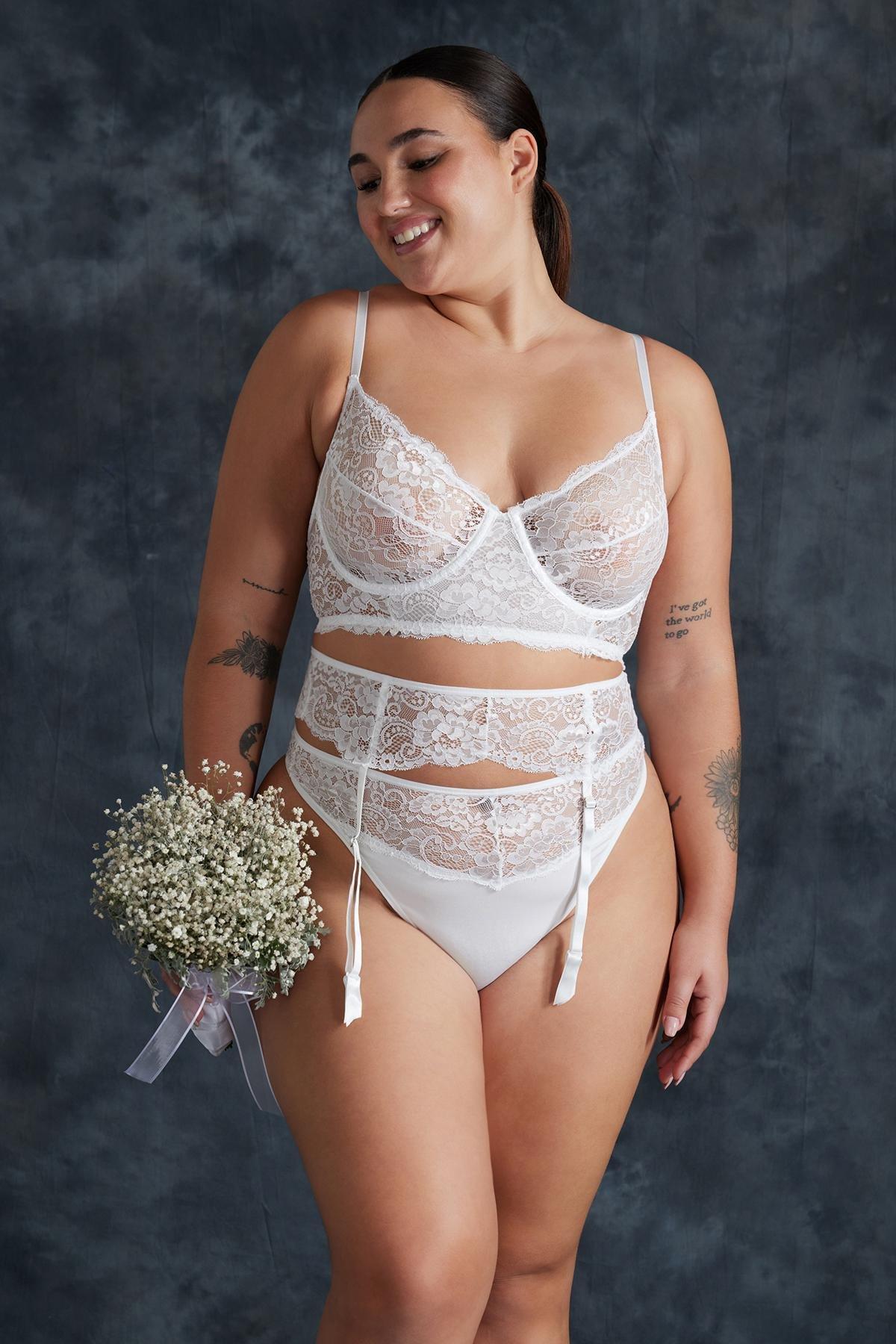White Underwire Bridal Underwear Set TBBSS24DG00007, 2 x, , large image number 0