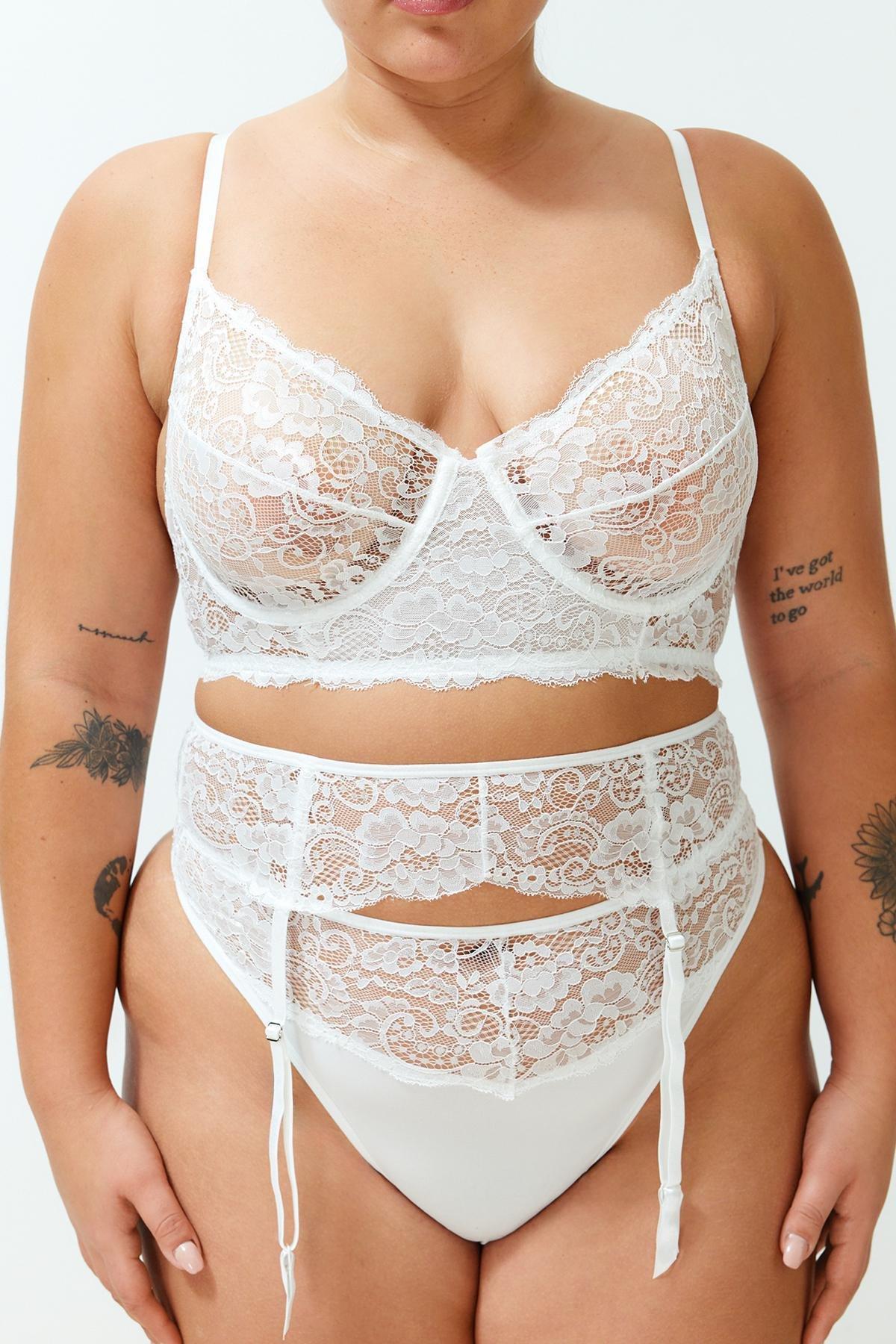 White Underwire Bridal Underwear Set TBBSS24DG00007, 2 x, , large image number 4