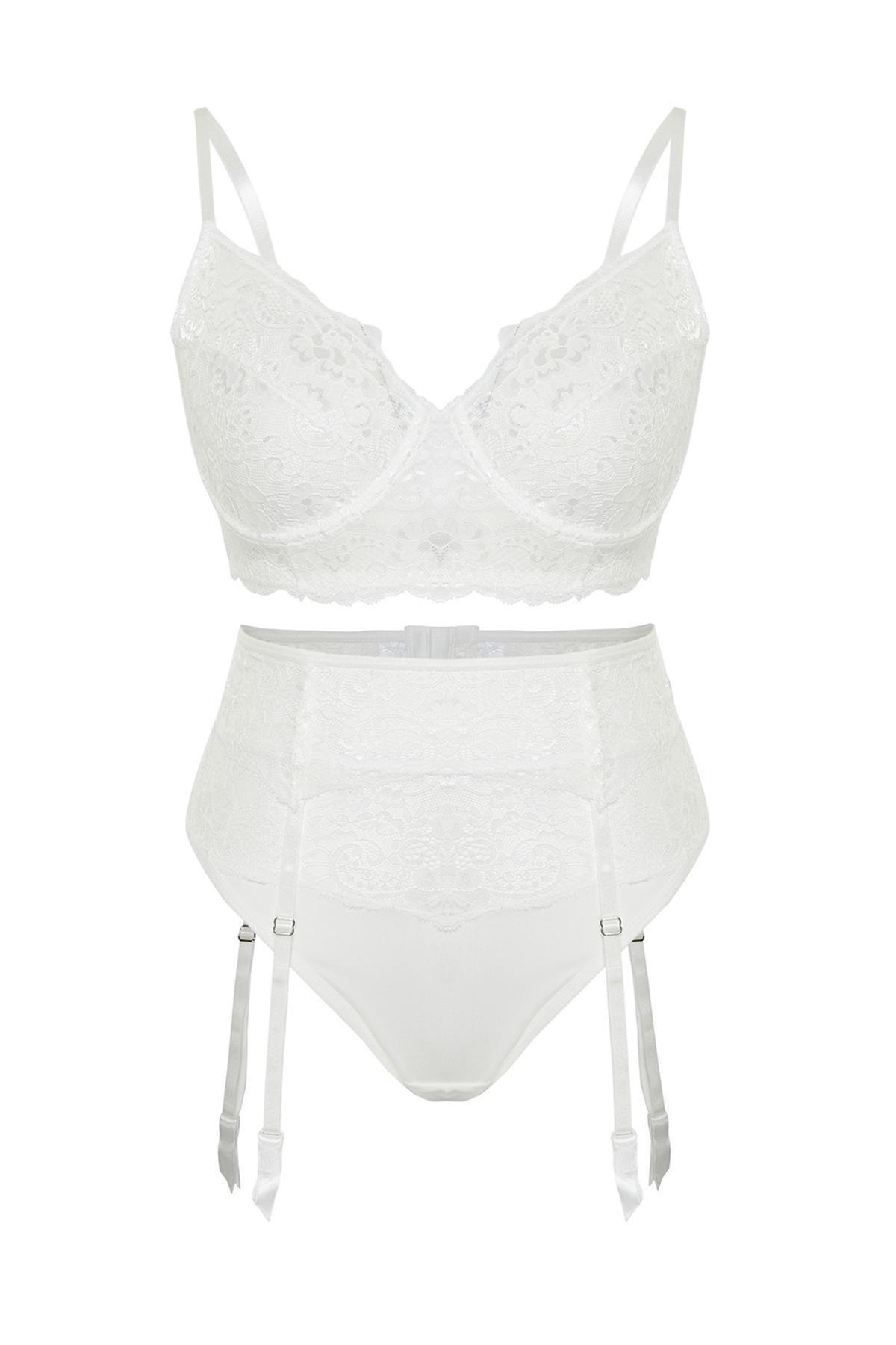 White Underwire Bridal Underwear Set TBBSS24DG00007, 2 x, , large image number 6