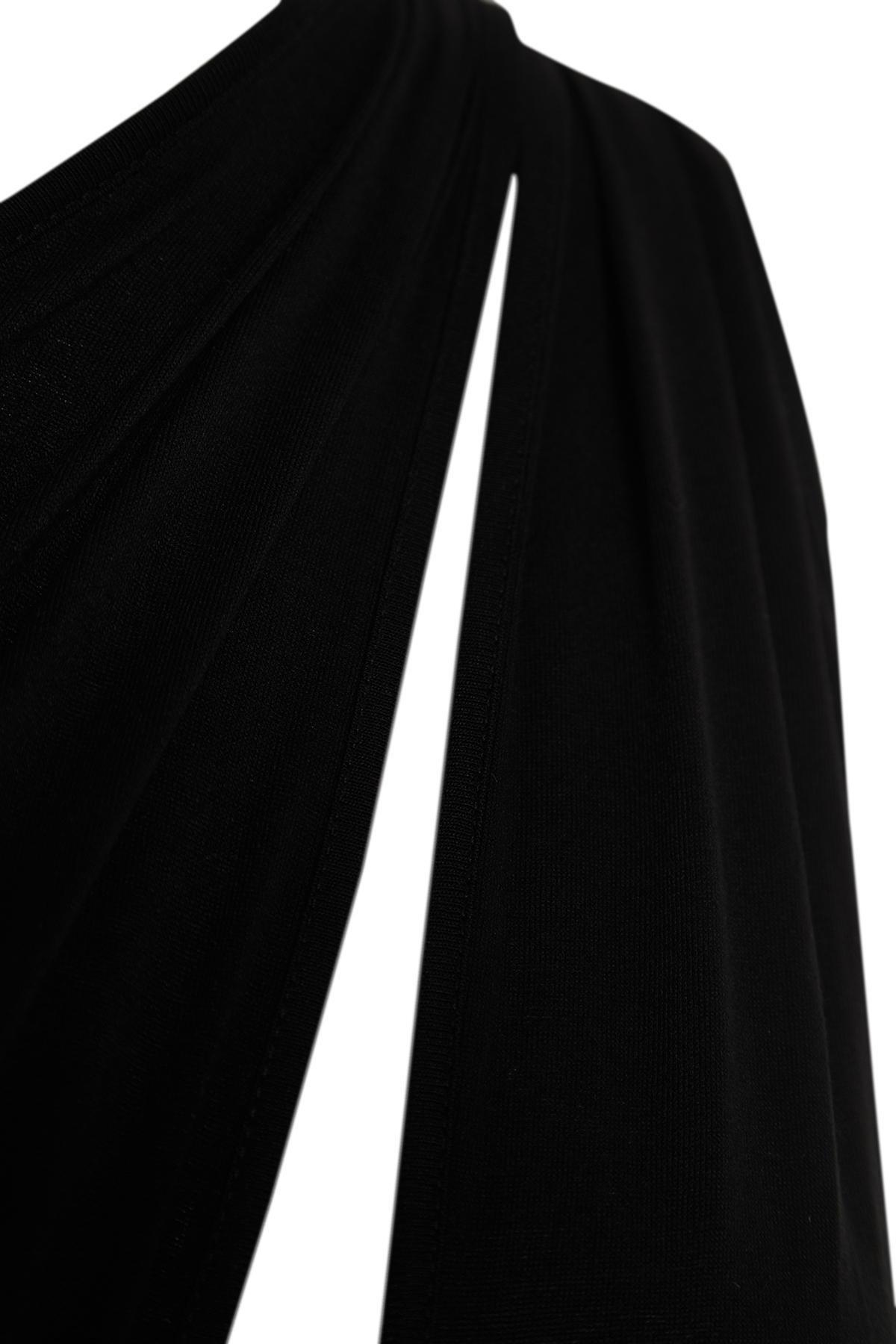 فستان شاطئ طويل بقصة ضيقة بفتحة، أسود 
, C101_2094, large image number 5