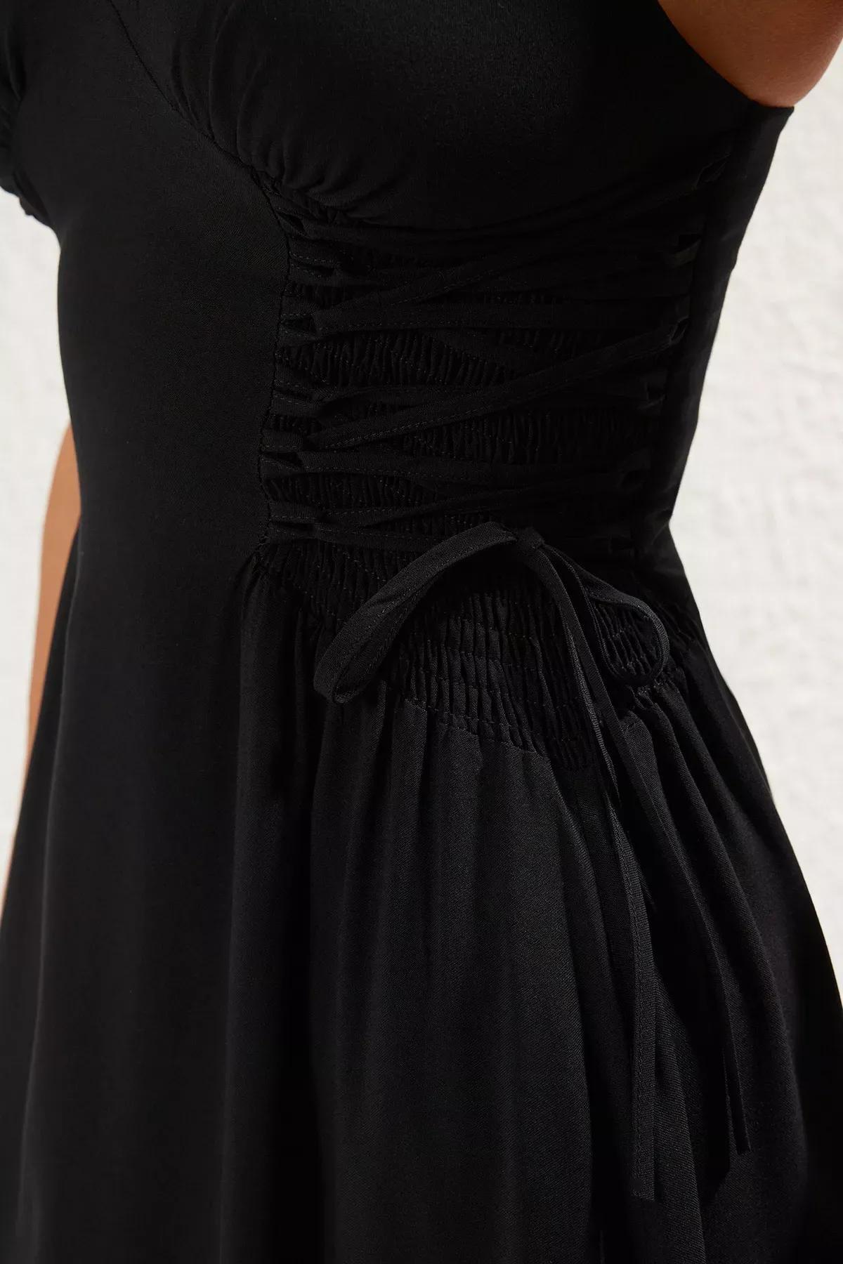 Black Detailed Maxi Dress, C101_2094, large image number 5