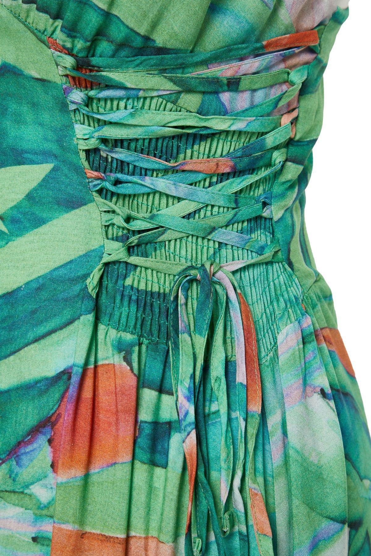 Floral Patterned Maxi Woven Dress, , large image number 6