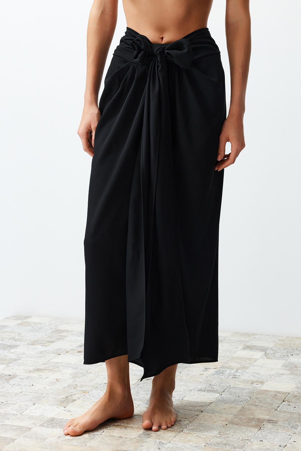 Black Midi Woven Pareo TBESS24PR00011, C101_2094, large image number 3