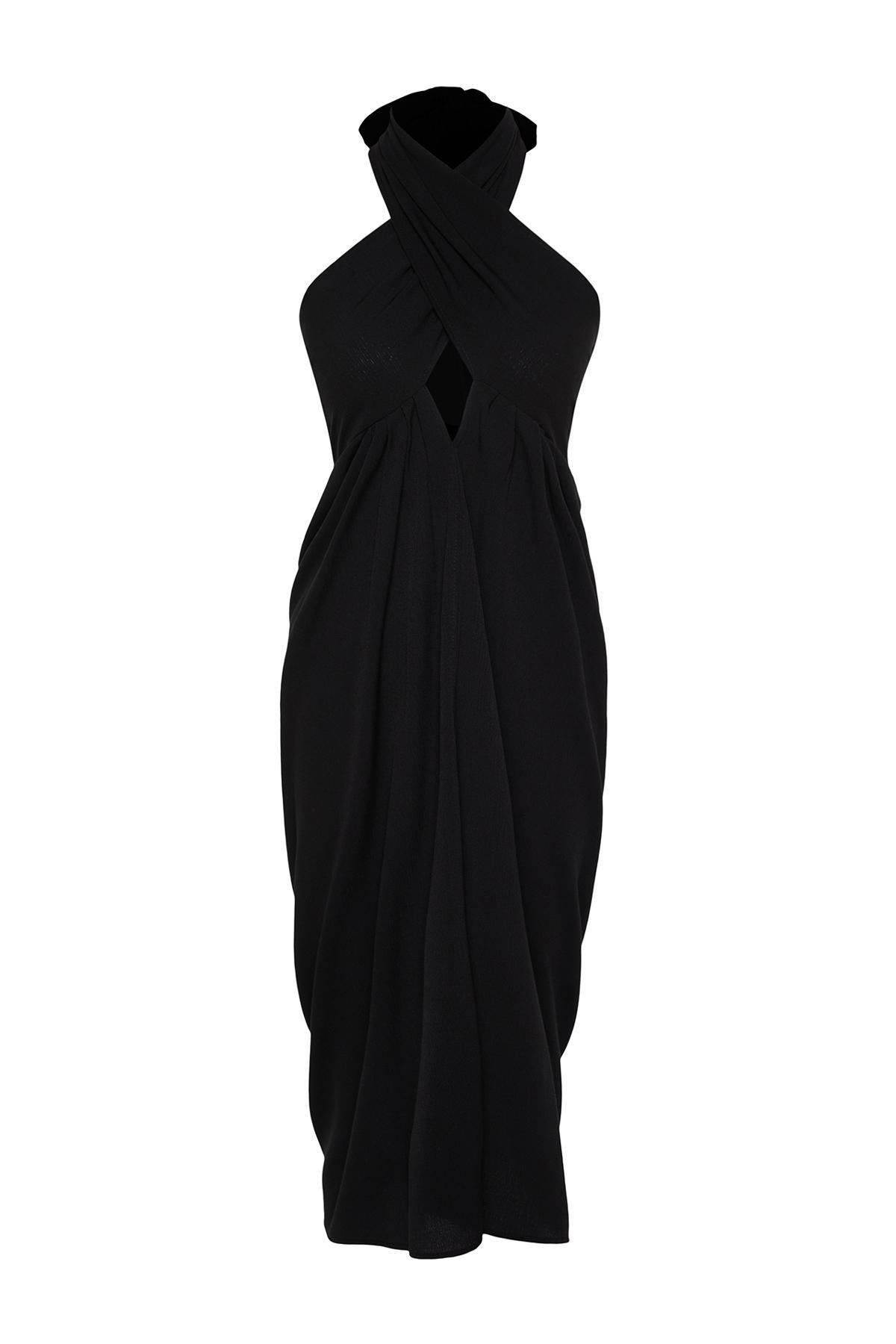 Black Midi Woven Pareo TBESS24PR00011, C101_2094, large image number 5
