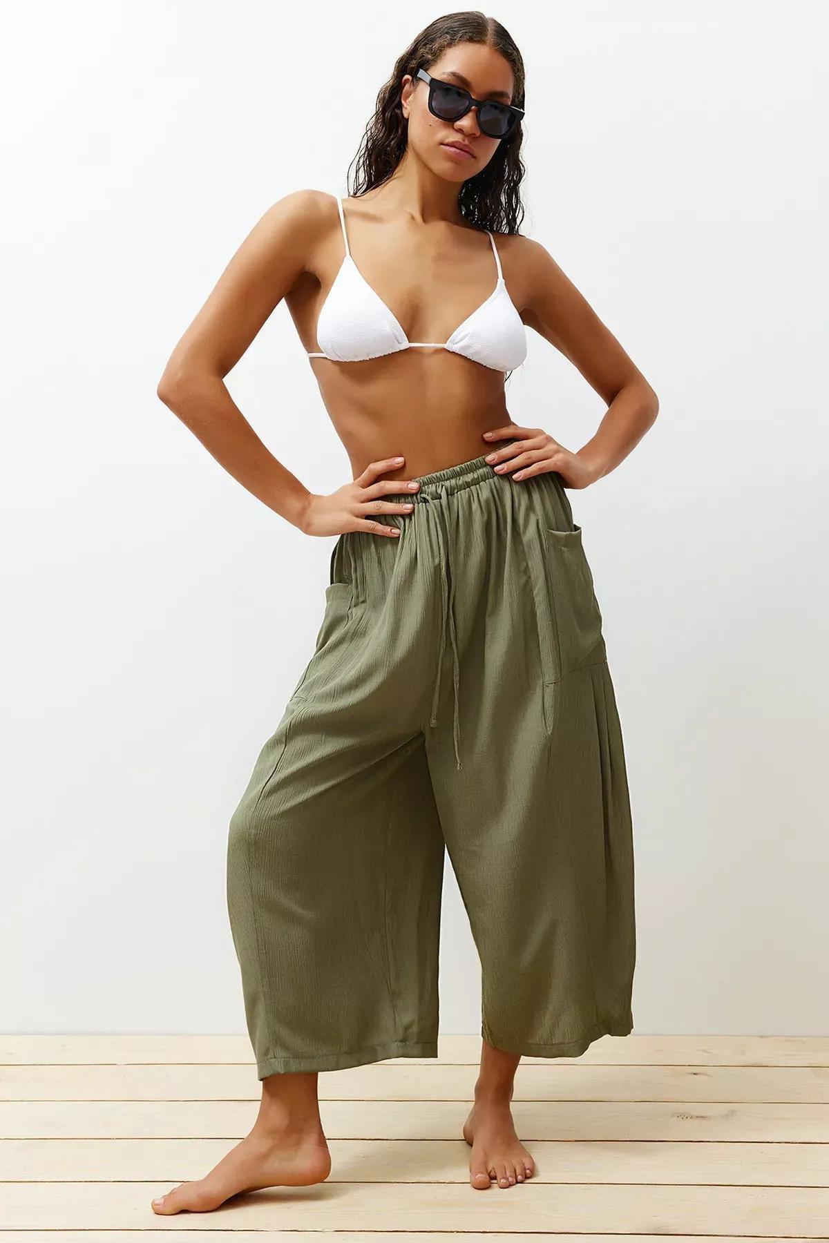 Green Woven Trousers Single, C101_4009, large image number 0