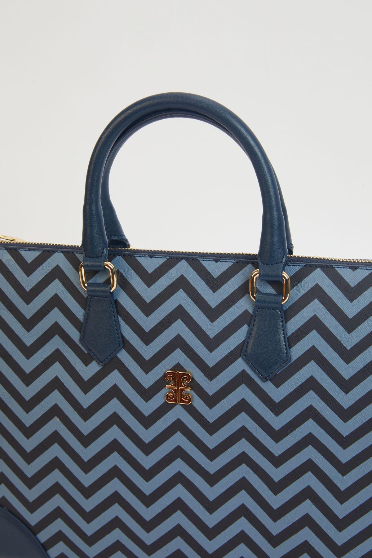 Blue Laptop And Briefcase, Navy blue, large image number 2