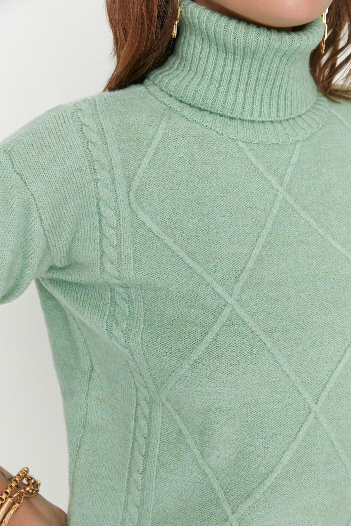 Green Pullover Mini Dress, , large image number 3