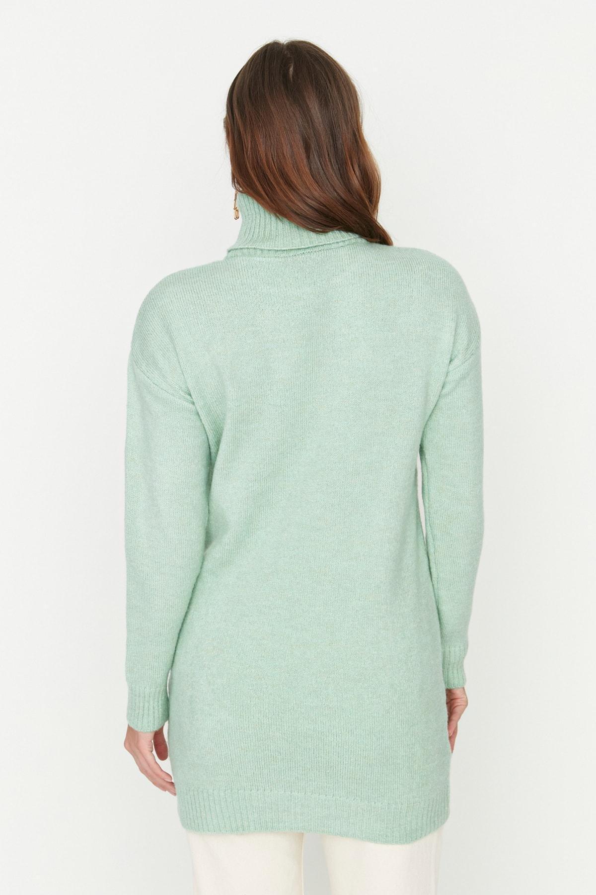 Green Pullover Mini Dress, , large image number 4