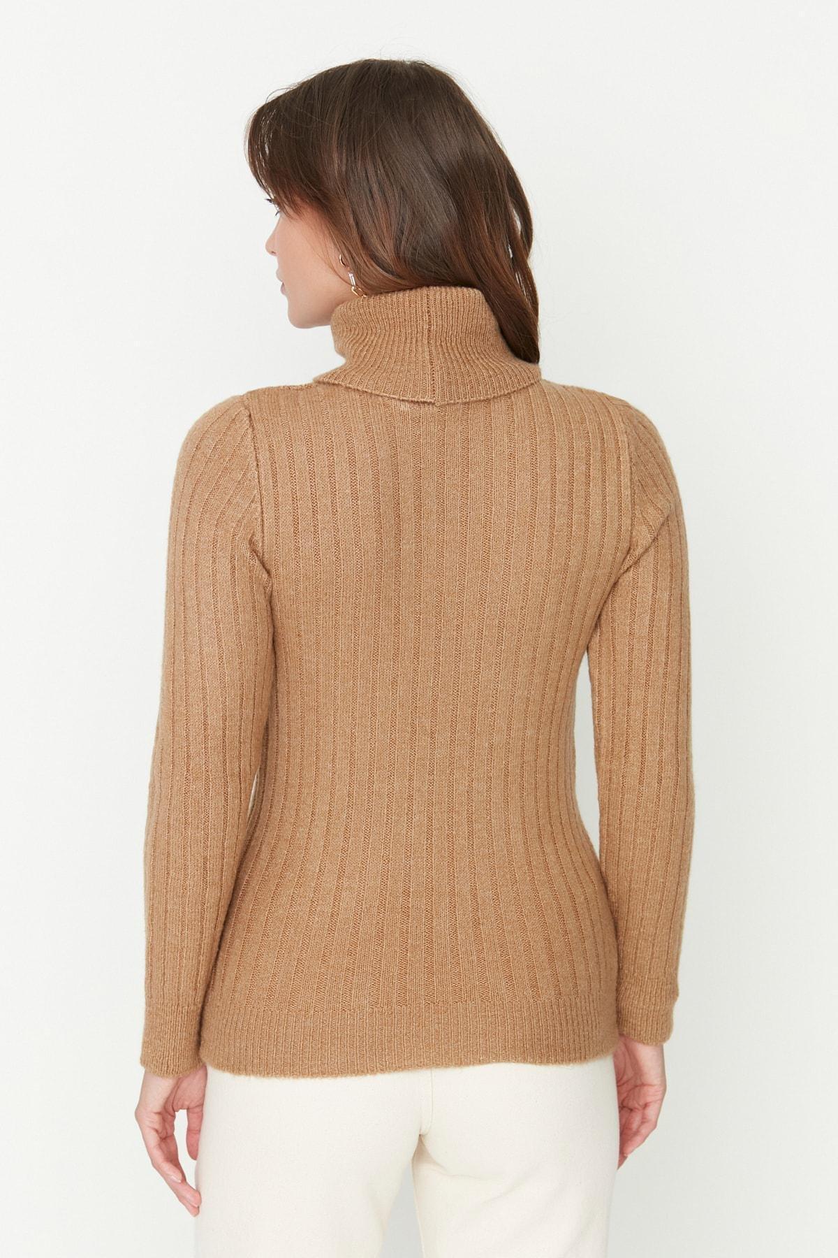 Brown Turtleneck Sweater, , large image number 7