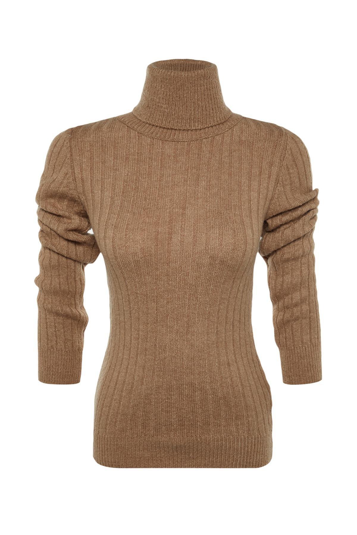 Brown Turtleneck Sweater, , large image number 11