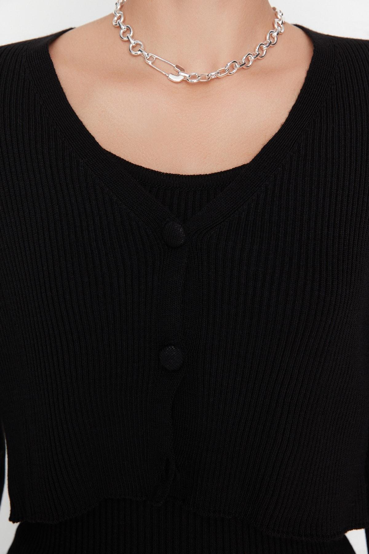 Black Bodycon Midi Dress, , large image number 3