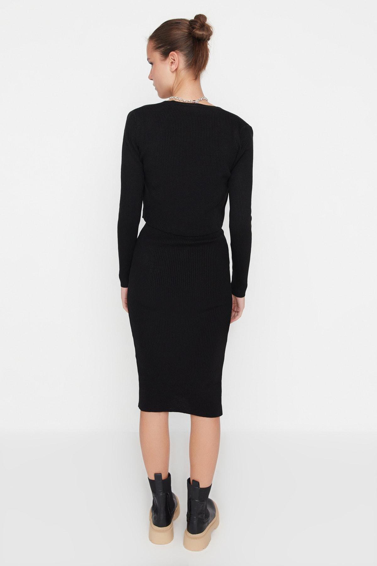 Black Bodycon Midi Dress, , large image number 4