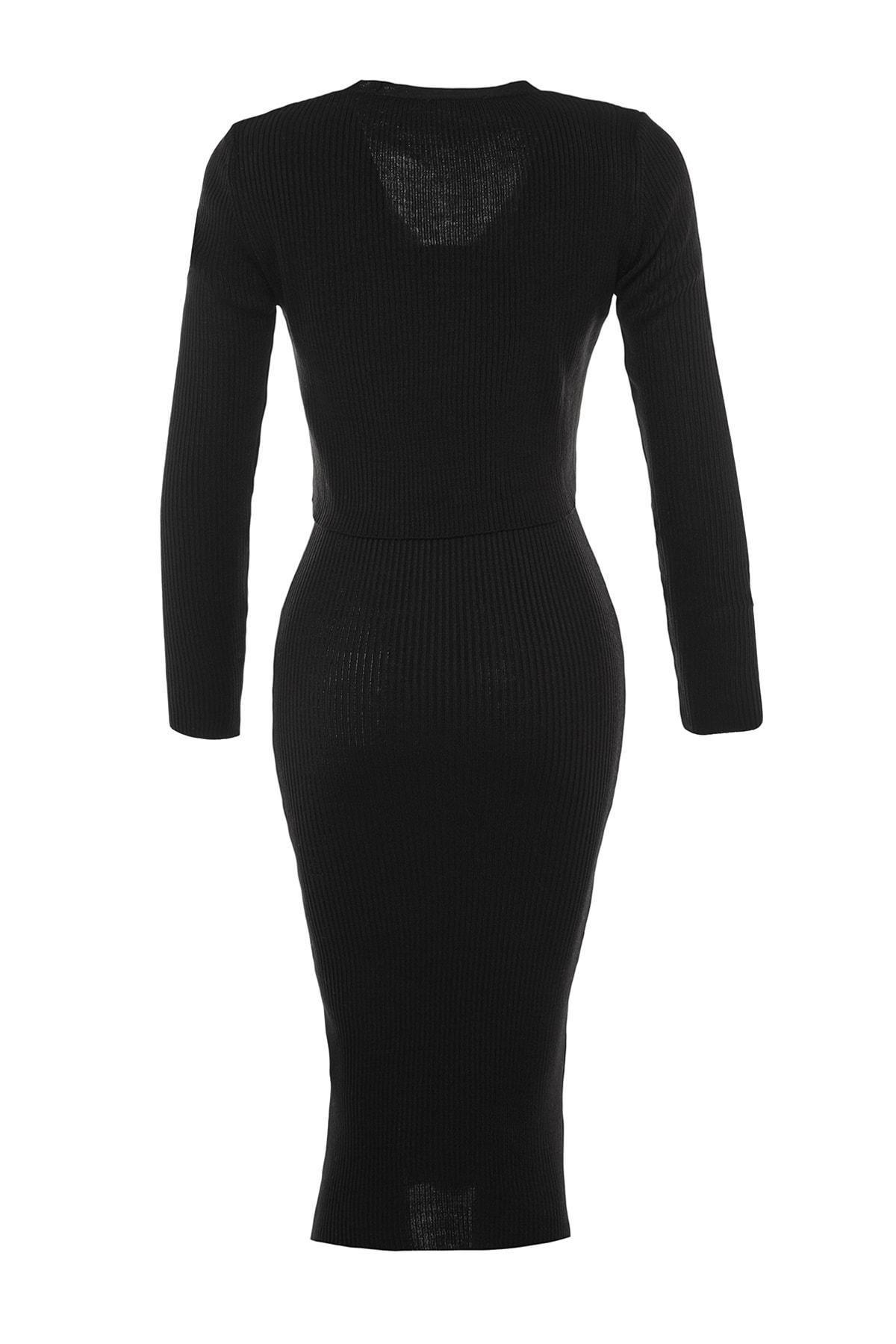 Black Bodycon Midi Dress, , large image number 5