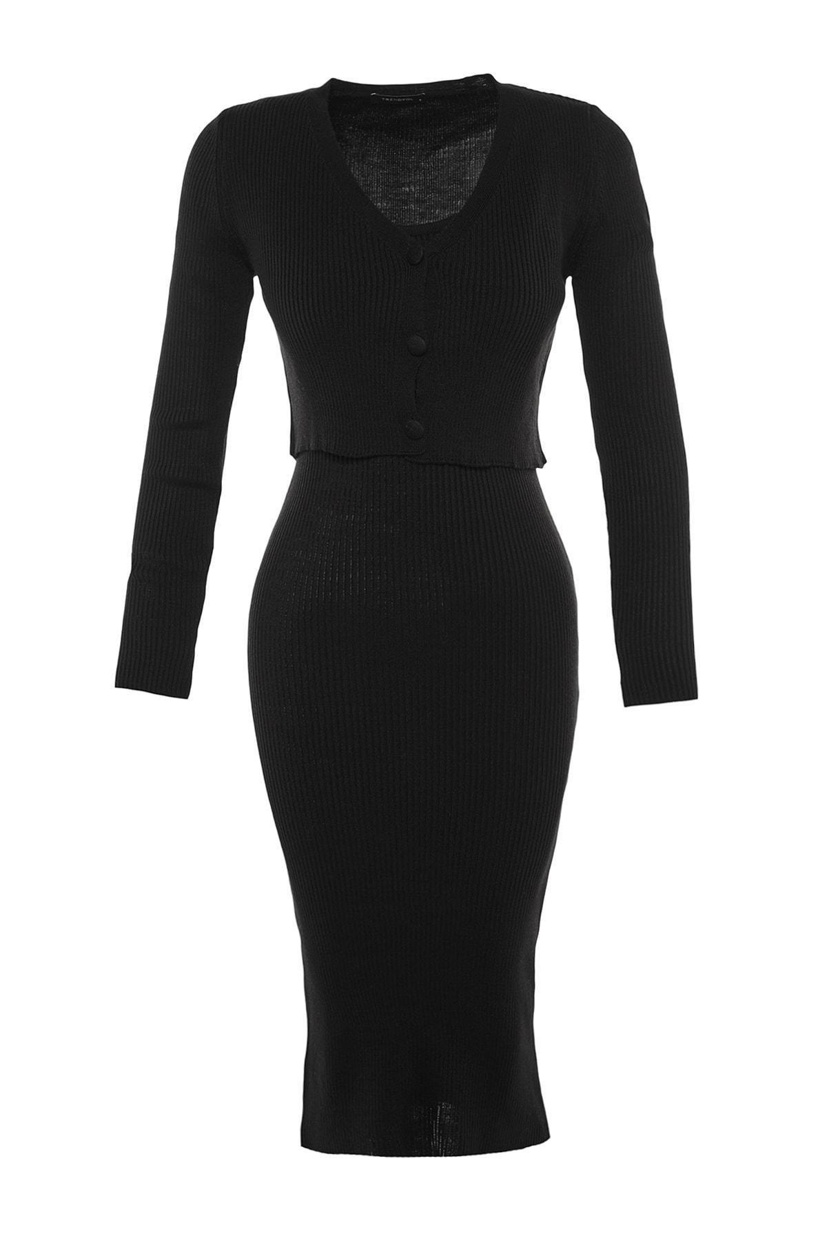Black Bodycon Midi Dress, , large image number 7
