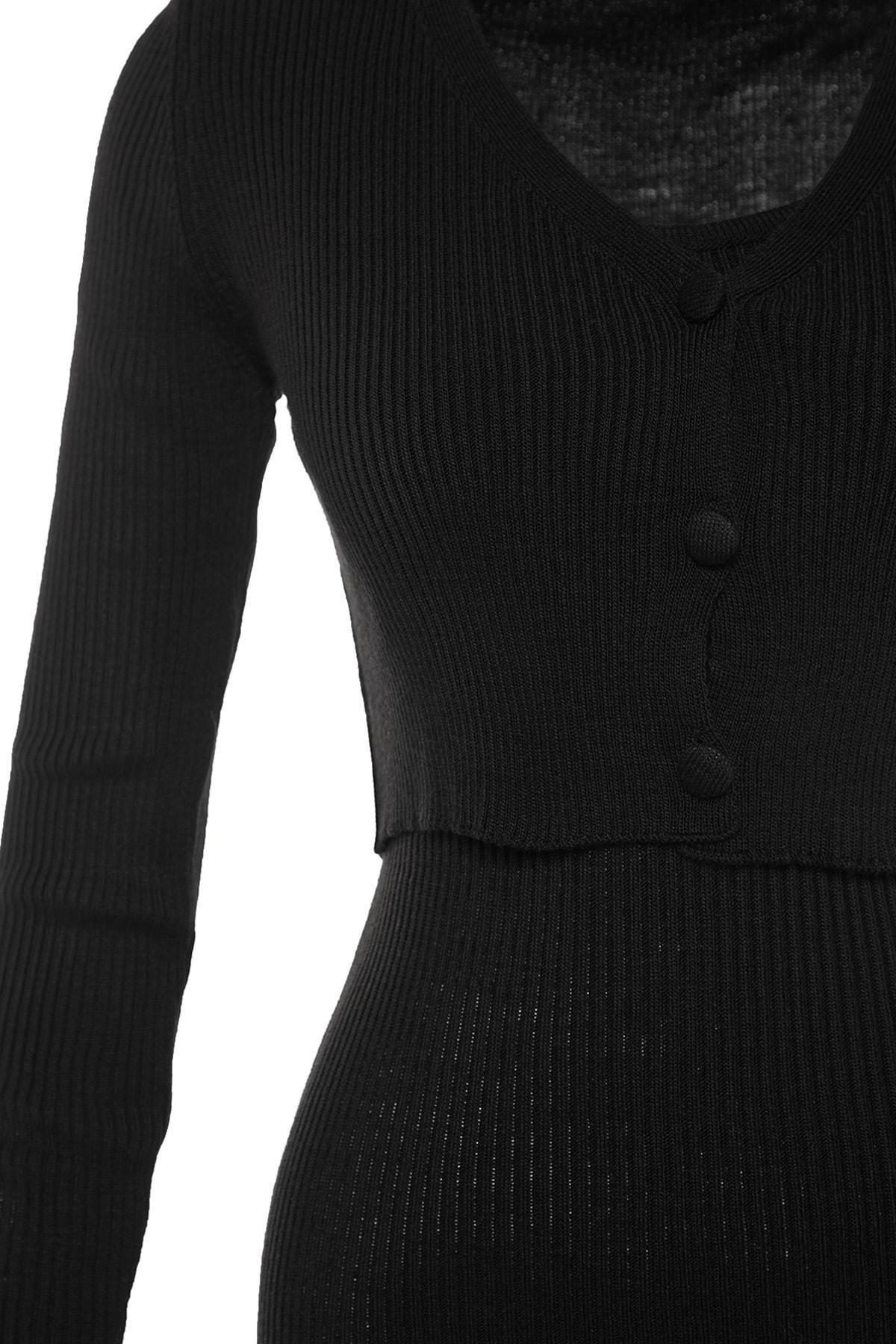 Black Bodycon Midi Dress, , large image number 8