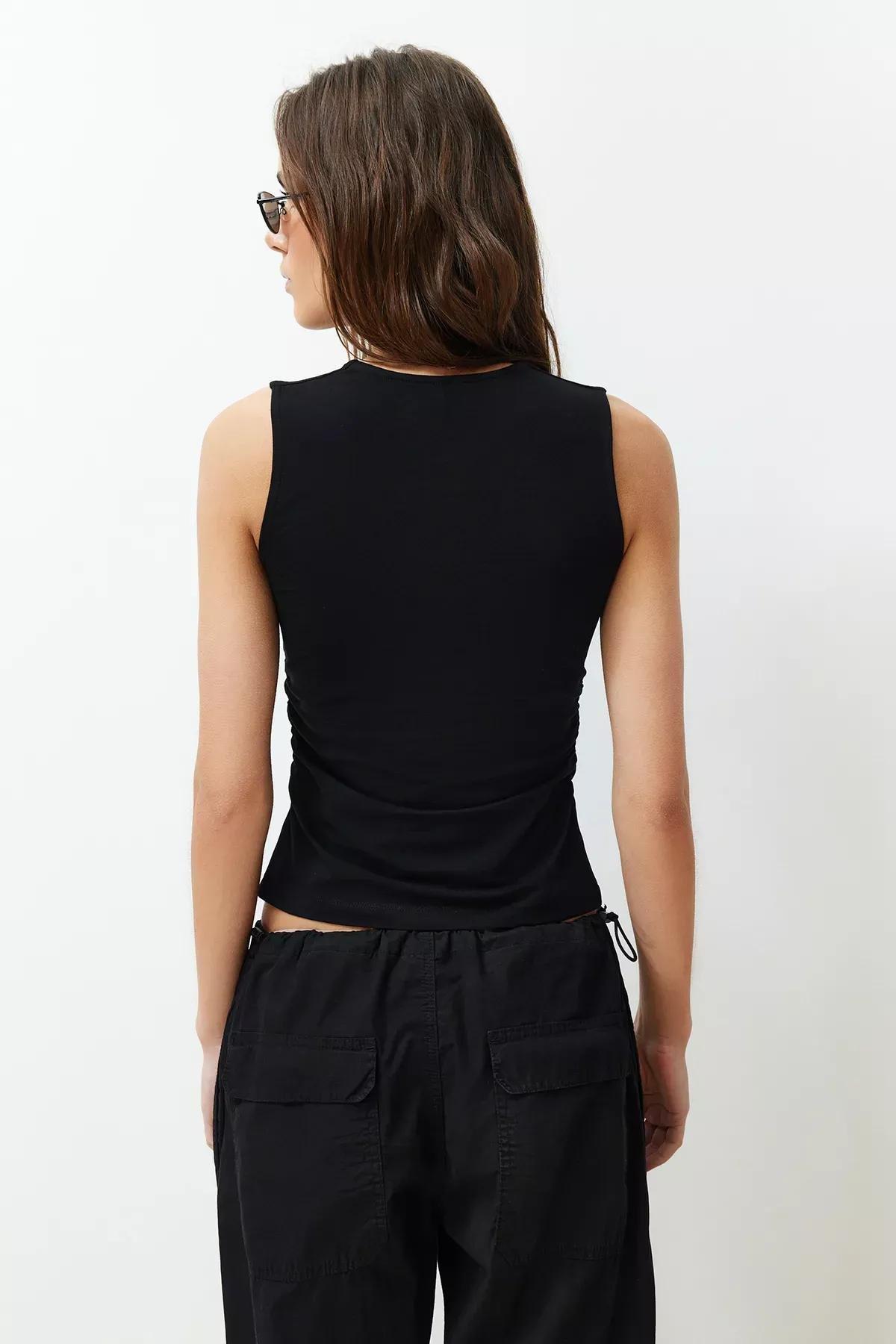 Black Knitted Blouse, C101_5720, large image number 4
