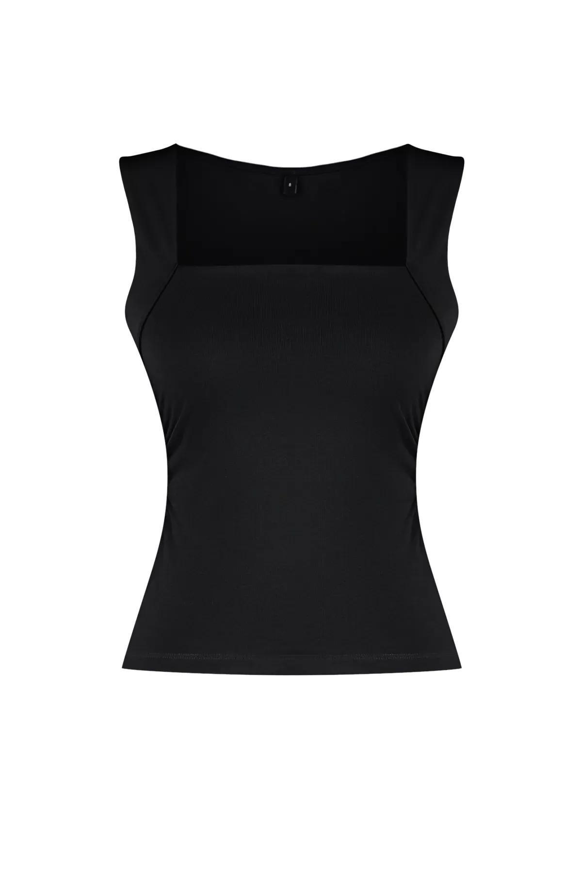 Black Knitted Blouse, C101_5720, large image number 5