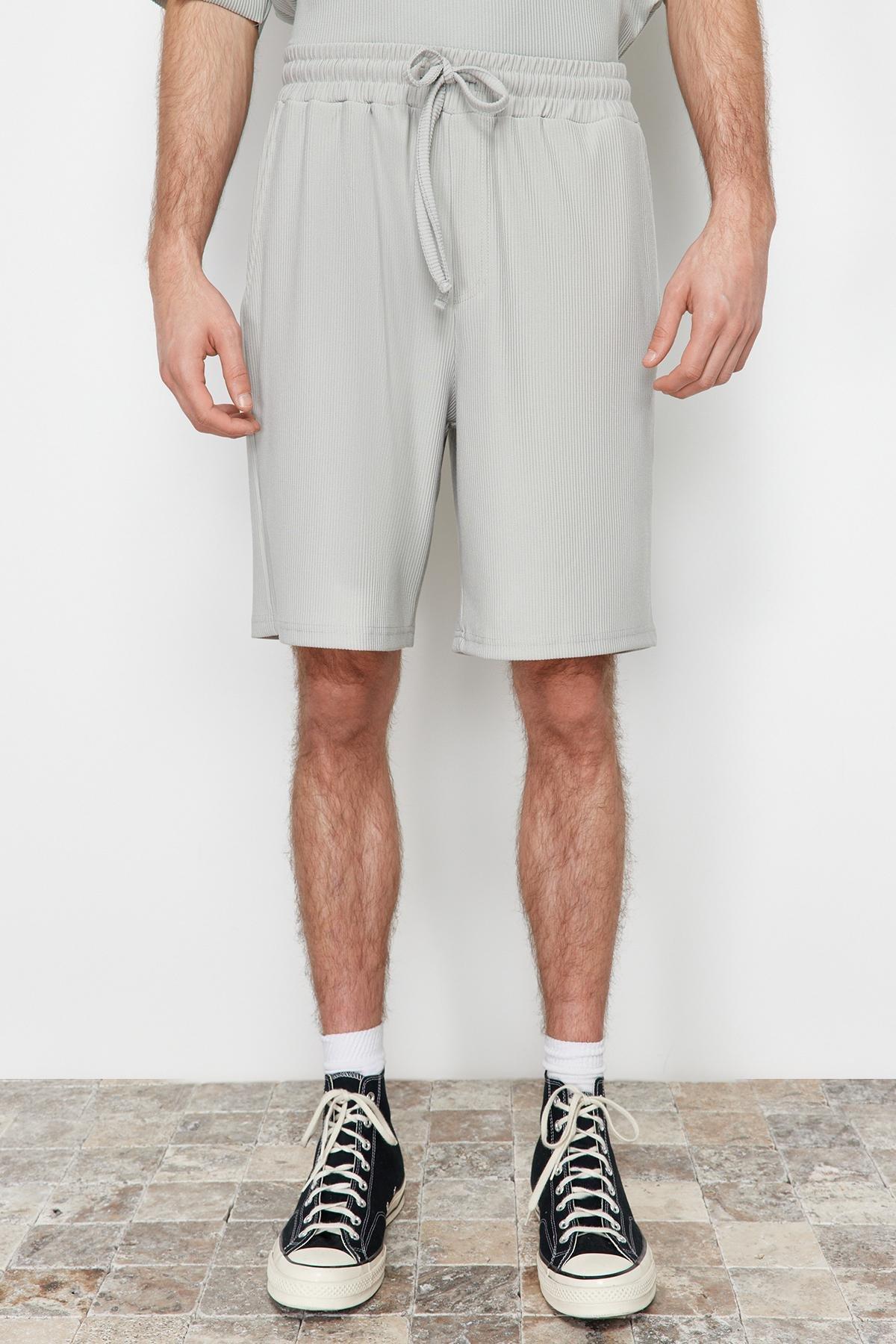 Beige-Grey Limited Edition Shorts, , large image number 3