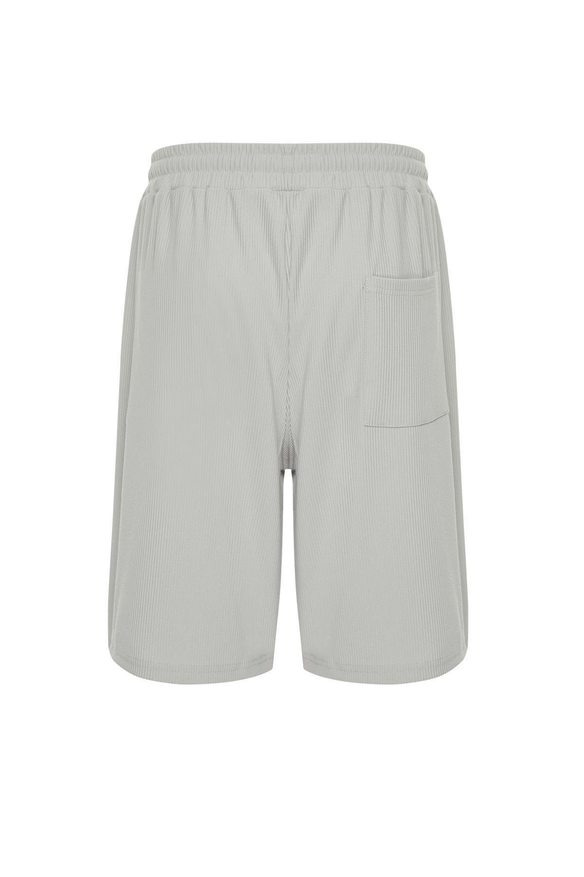 Beige-Grey Limited Edition Shorts, , large image number 6