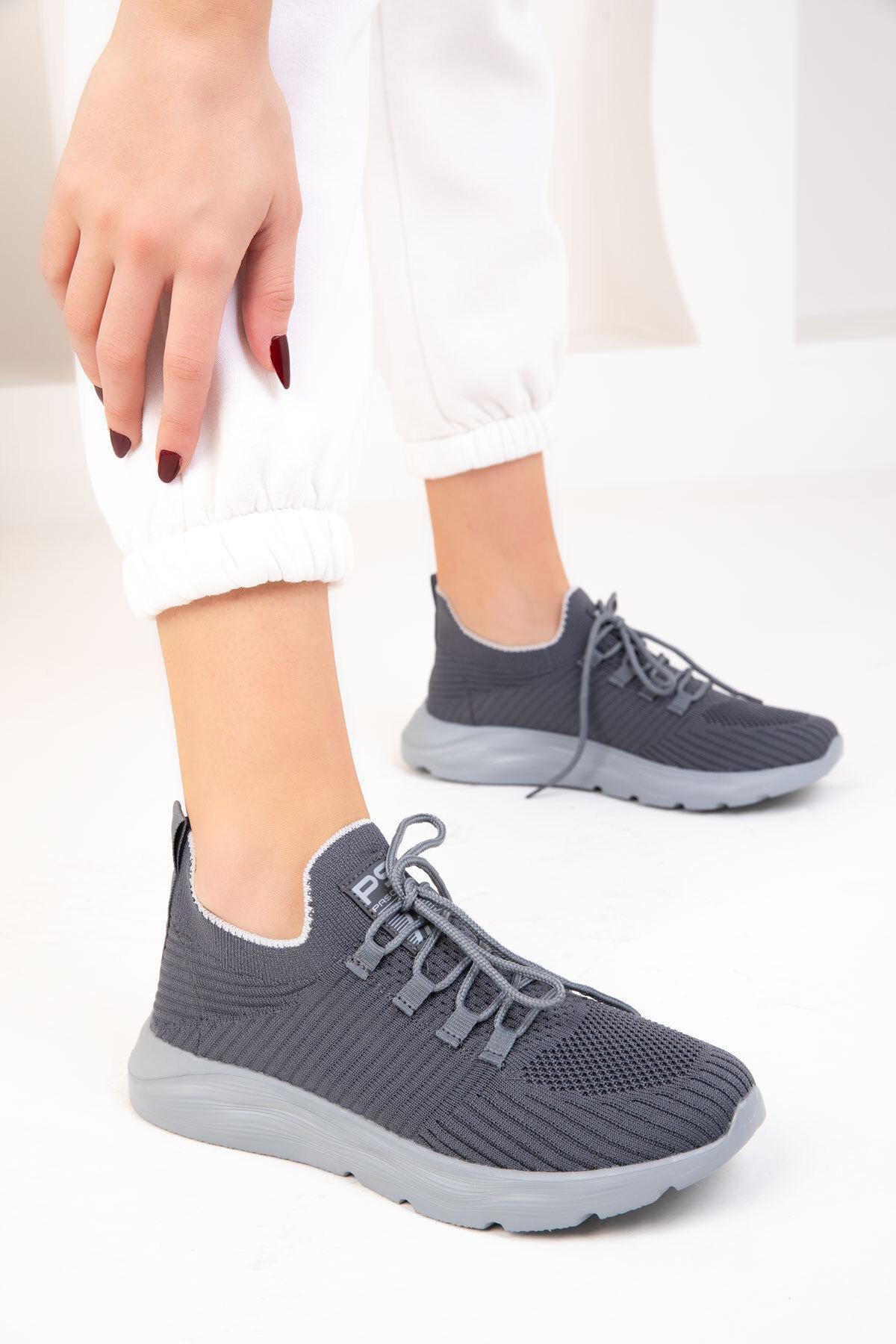 Grey Lace-Up Sneakers, , large image number 4