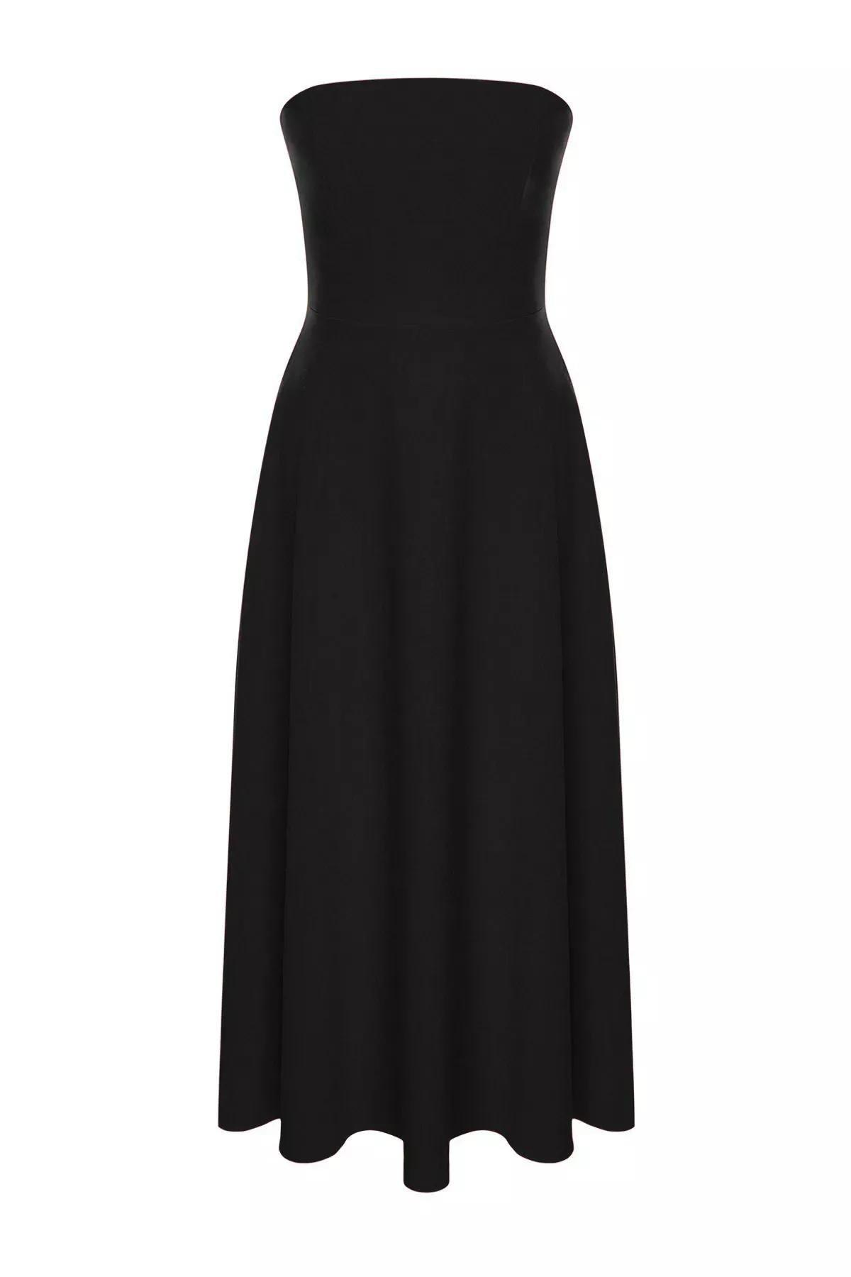 Black Strapless Evening Dress, , large image number 5