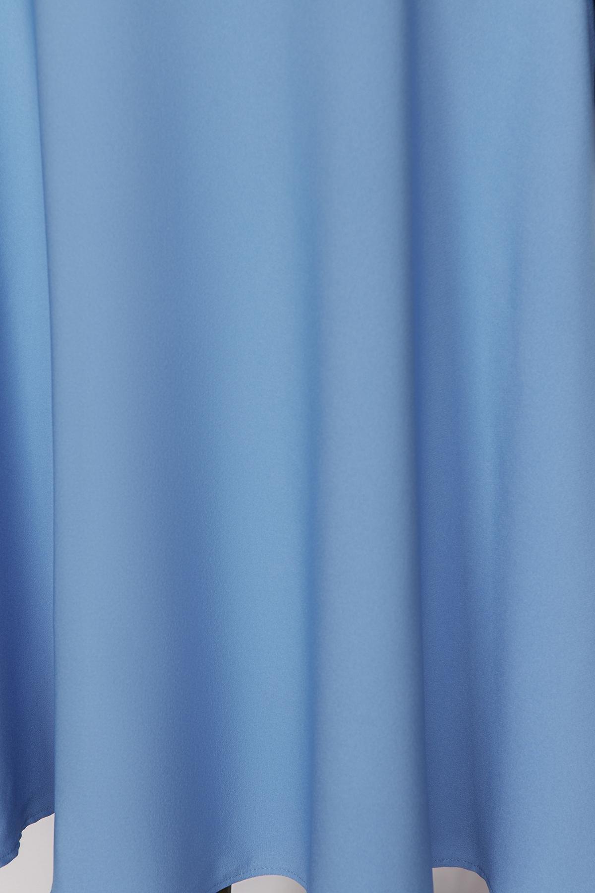 Blue A-Cut Woven Elegant Evening Dress TPRSS24EL00139, , large image number 4