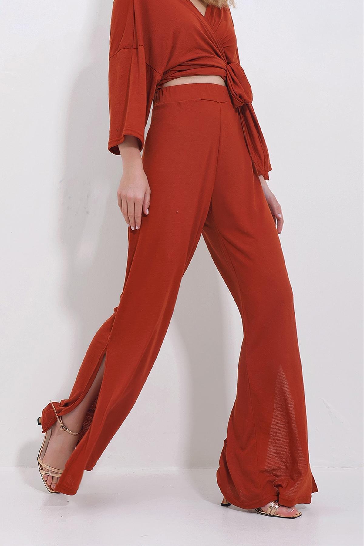 Blue Wide Relaxed Trousers, Tile, large image number 0