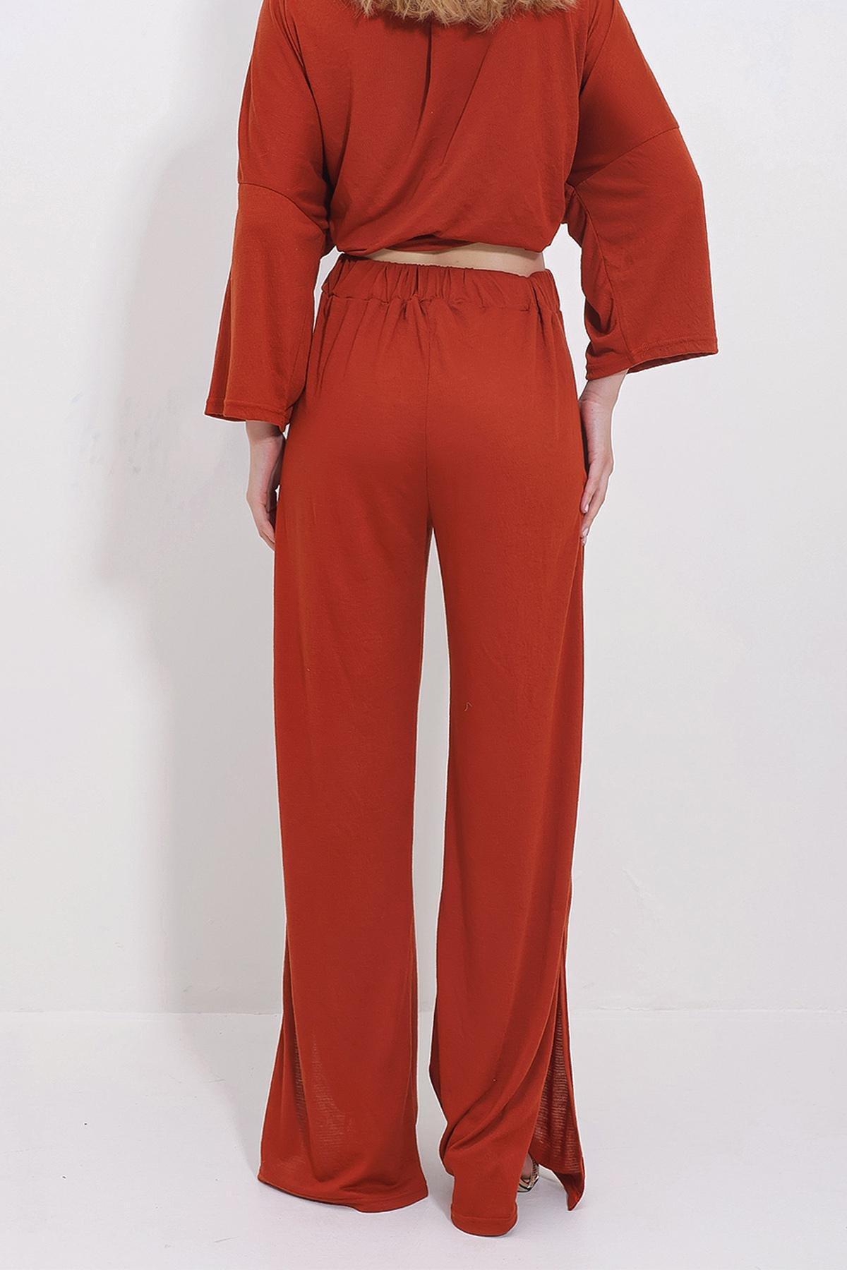 Blue Wide Relaxed Trousers, Tile, large image number 2