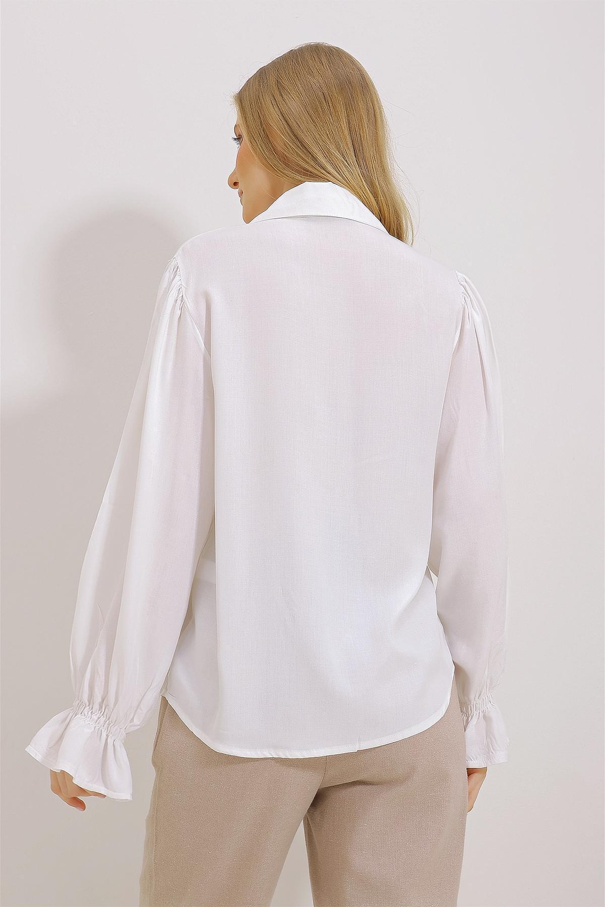 Ecru Flounced Shirt, Ecru, large image number 5